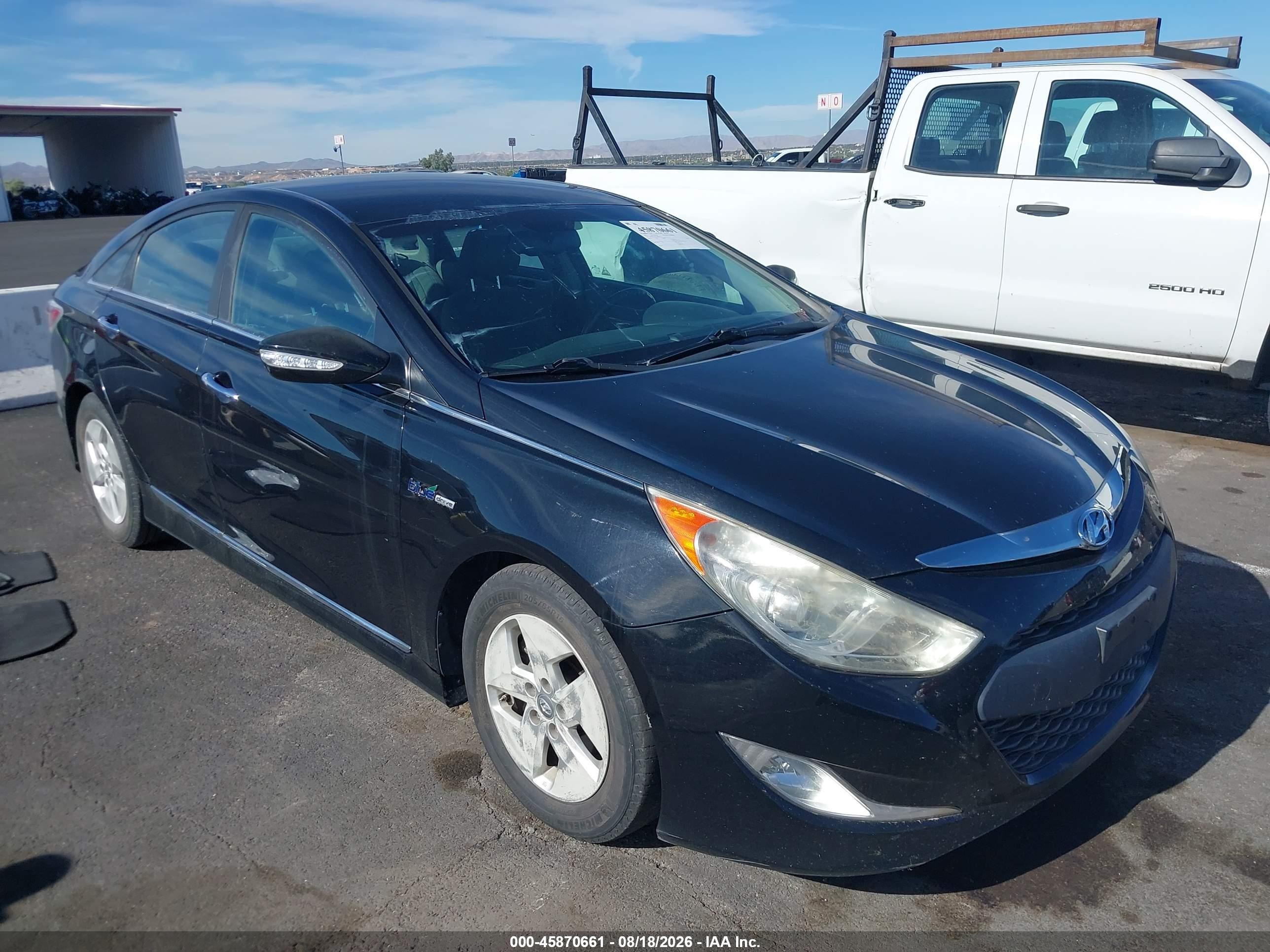 2012 Hyundai Sonata Hybrid   Black vin: KMHEC4A41CA062703