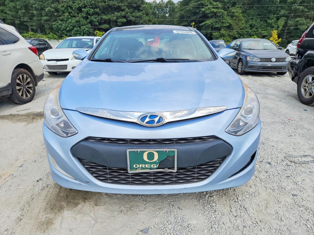 2013 Hyundai Sonata Hybrid Blue vin: KMHEC4A41DA050178