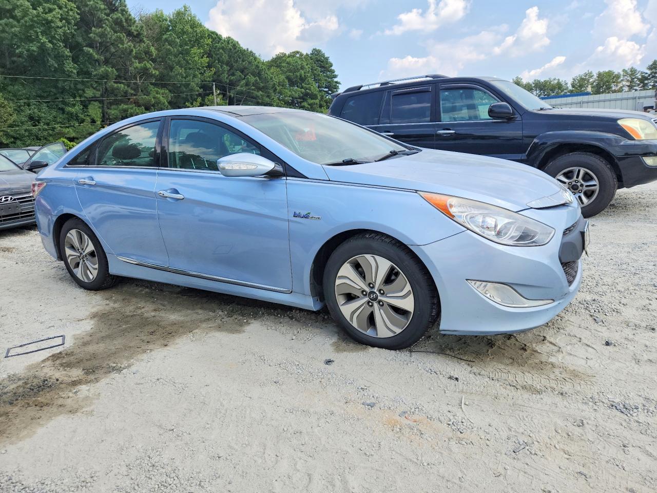 2013 Hyundai Sonata Hybrid Blue vin: KMHEC4A41DA050178
