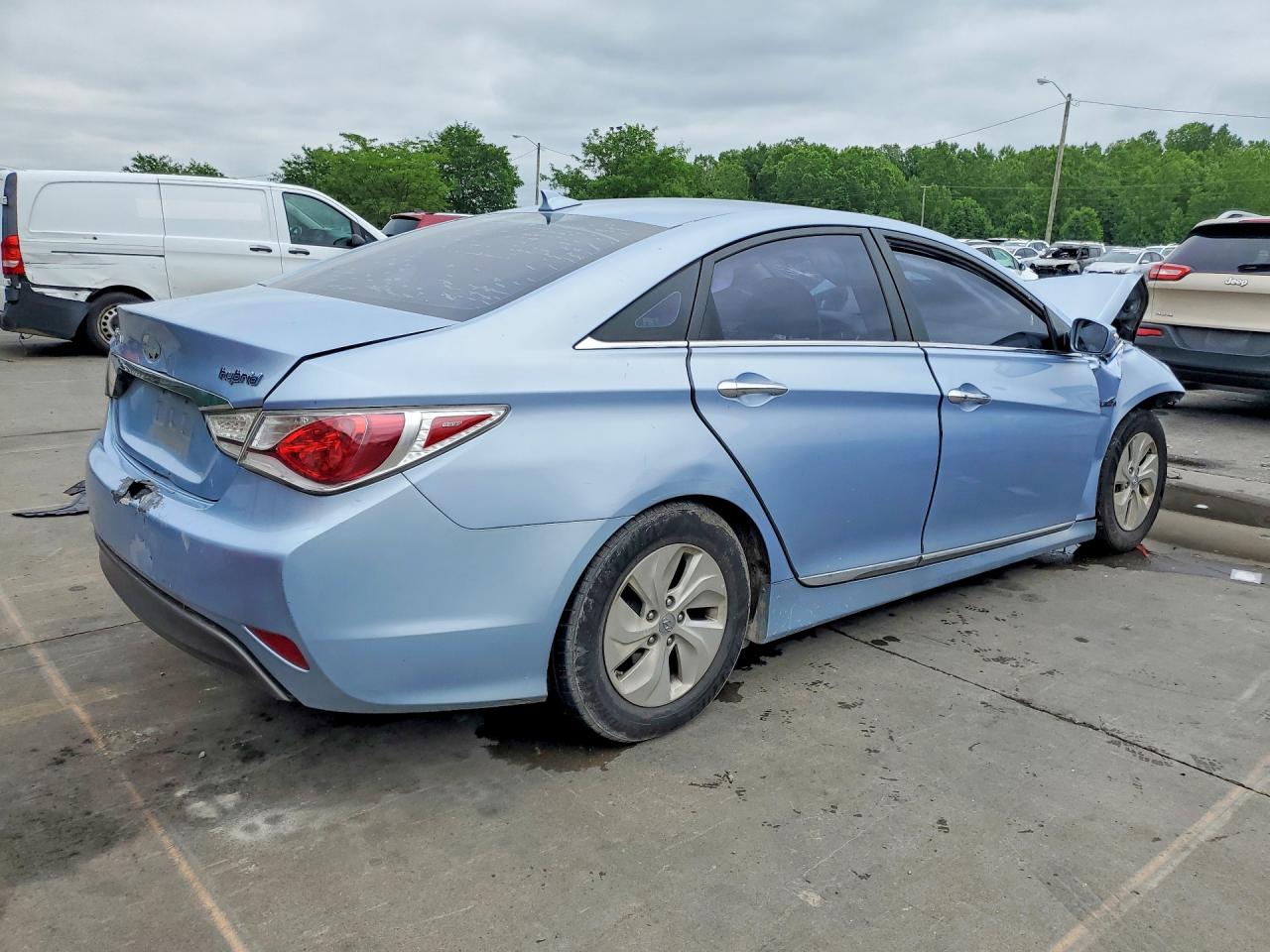 2013 Hyundai Sonata Hybrid Blue vin: KMHEC4A41DA066560