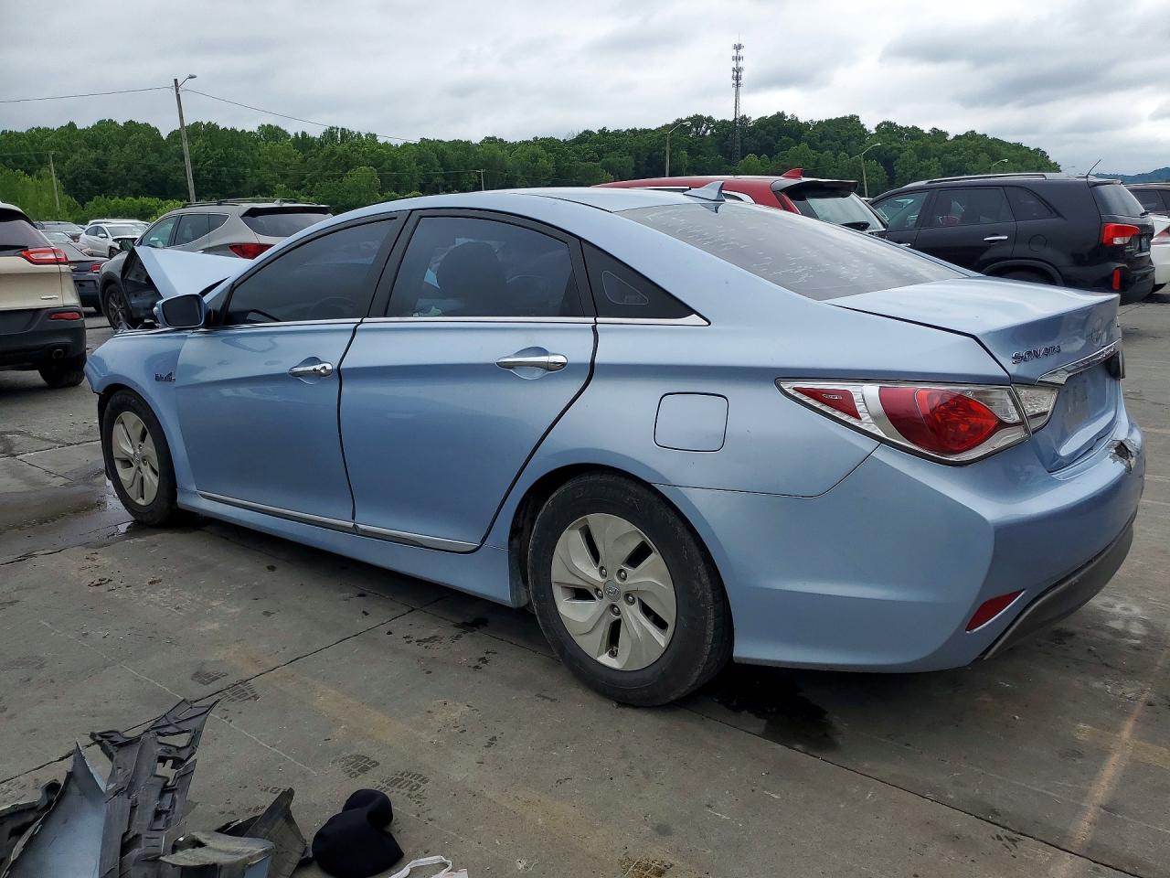 2013 Hyundai Sonata Hybrid Blue vin: KMHEC4A41DA066560