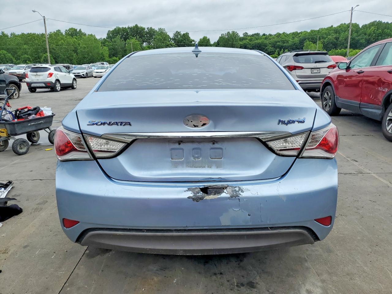 2013 Hyundai Sonata Hybrid Blue vin: KMHEC4A41DA066560