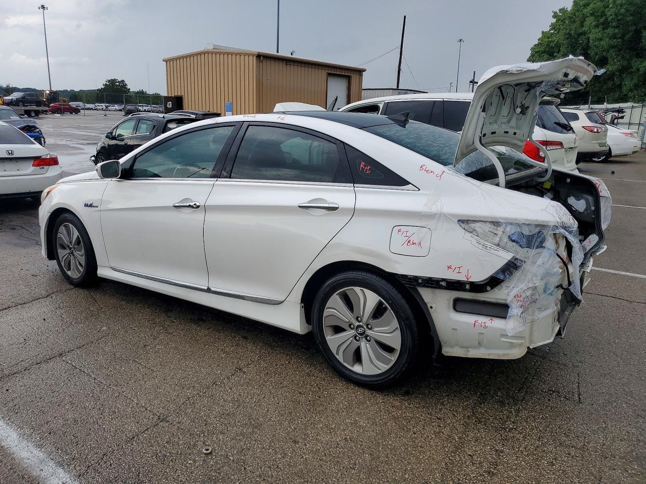 2013 Hyundai Sonata Hybrid White vin: KMHEC4A41DA074951