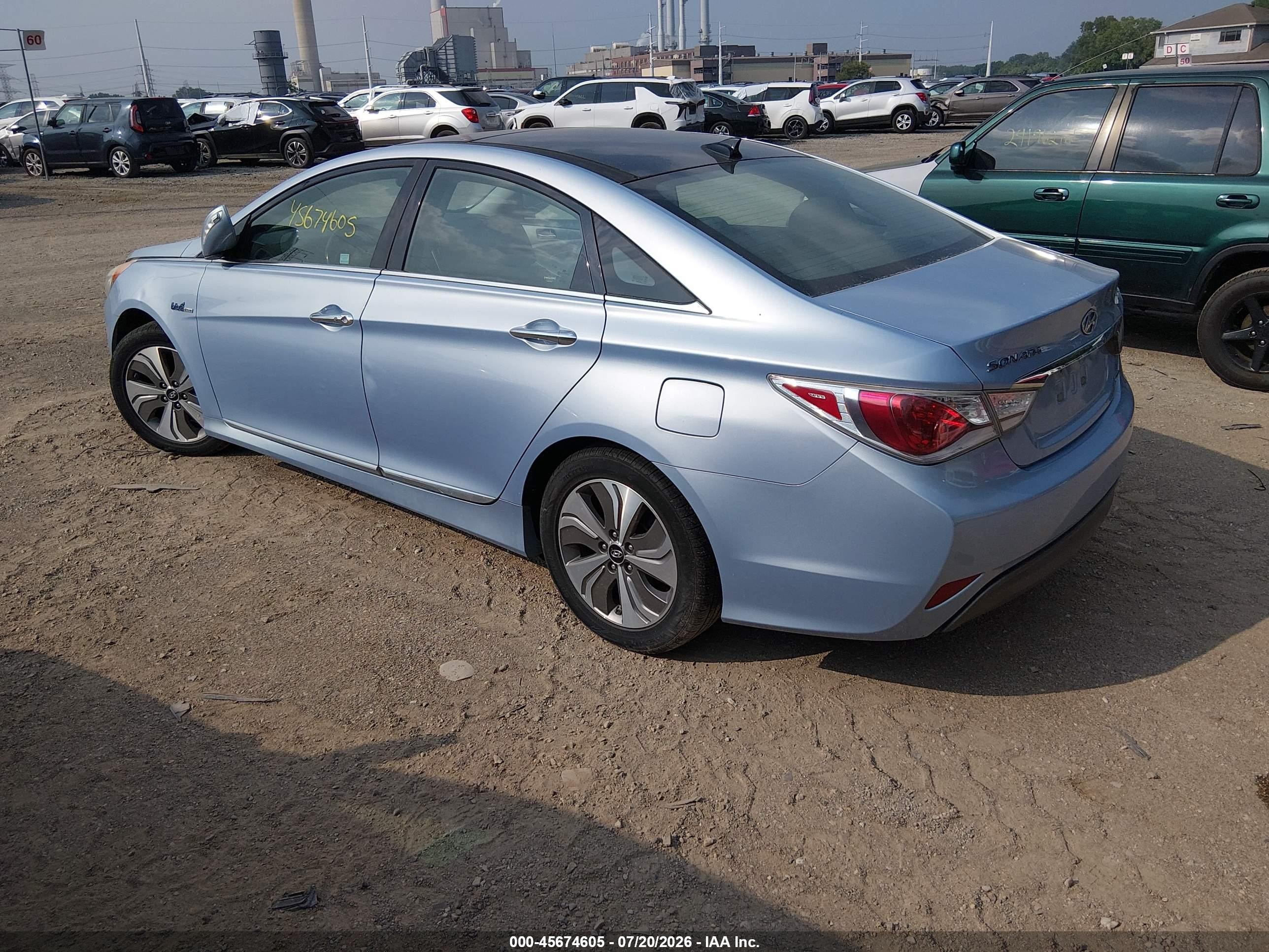 2013 Hyundai Sonata Hybrid Limited Blue vin: KMHEC4A41DA075842