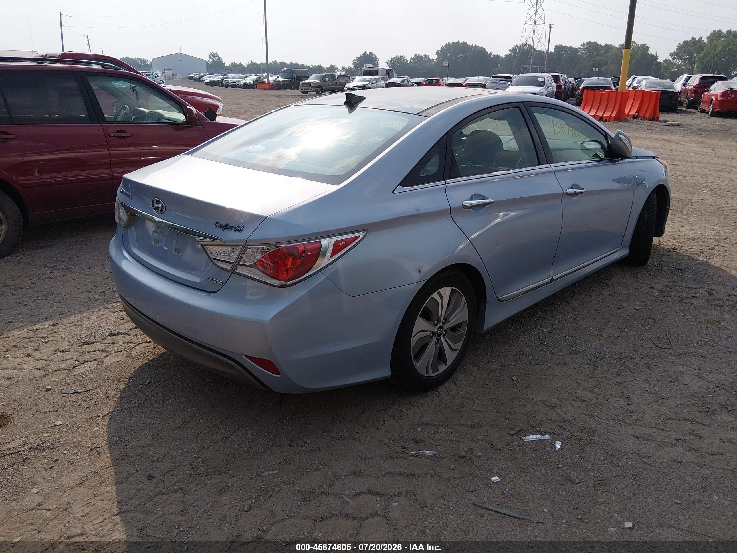 2013 Hyundai Sonata Hybrid Limited Blue vin: KMHEC4A41DA075842