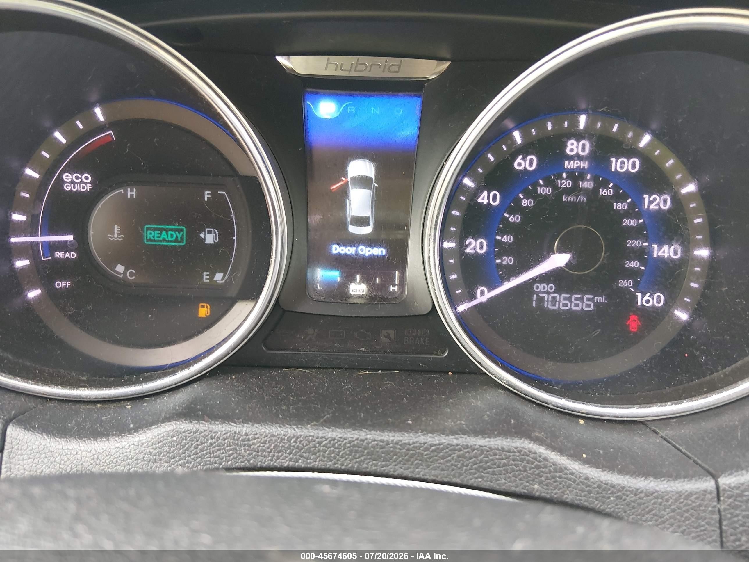 2013 Hyundai Sonata Hybrid Limited Blue vin: KMHEC4A41DA075842
