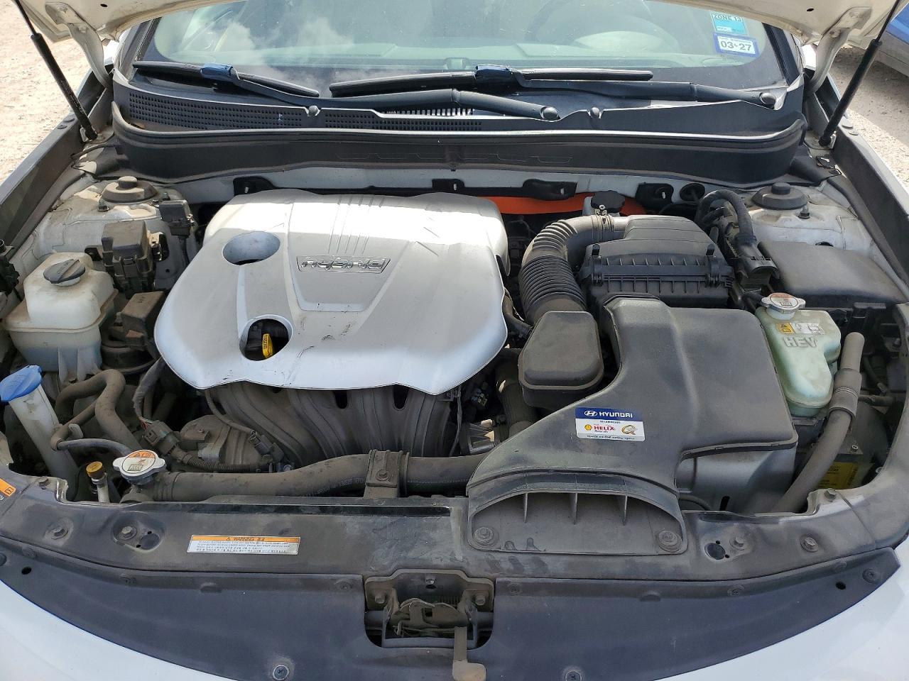 2013 Hyundai Sonata Hybrid White vin: KMHEC4A41DA083066