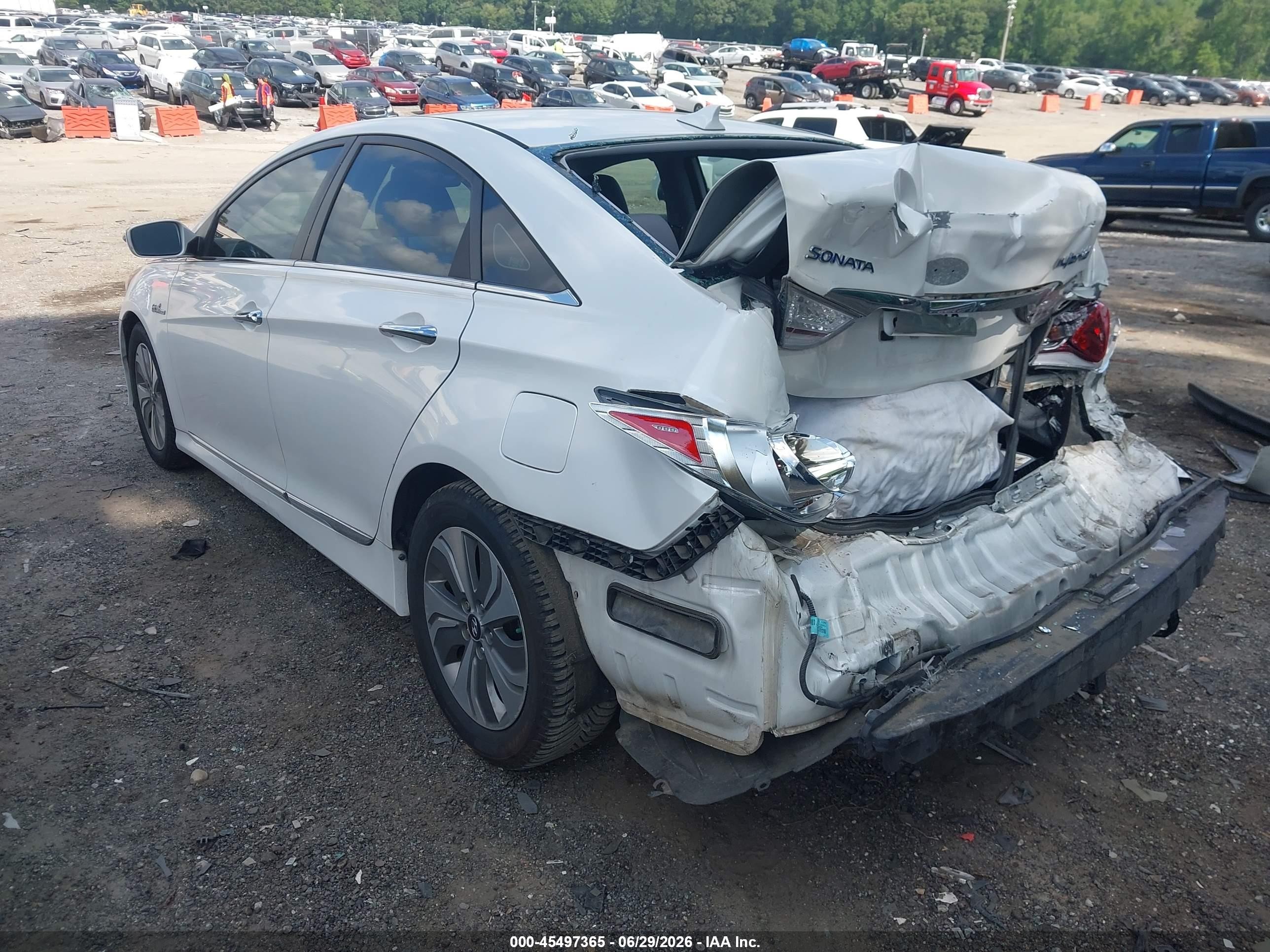 2013 Hyundai Sonata Hybrid Limited White vin: KMHEC4A41DA091653