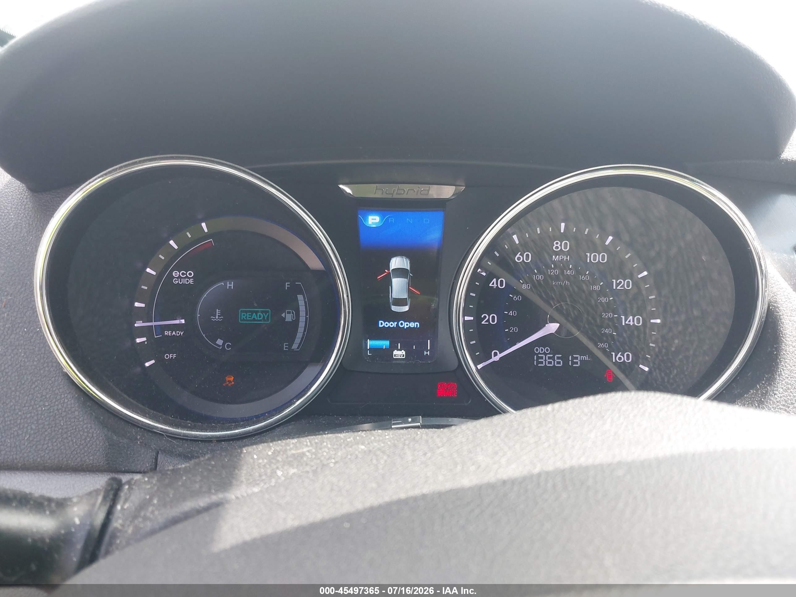 2013 Hyundai Sonata Hybrid Limited White vin: KMHEC4A41DA091653