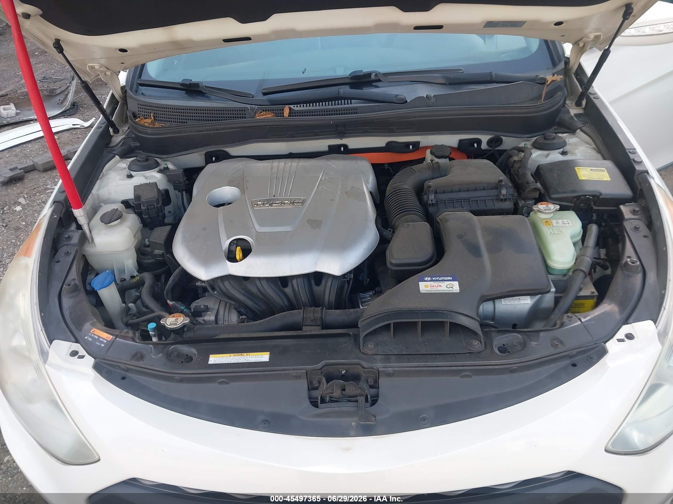 2013 Hyundai Sonata Hybrid Limited White vin: KMHEC4A41DA091653