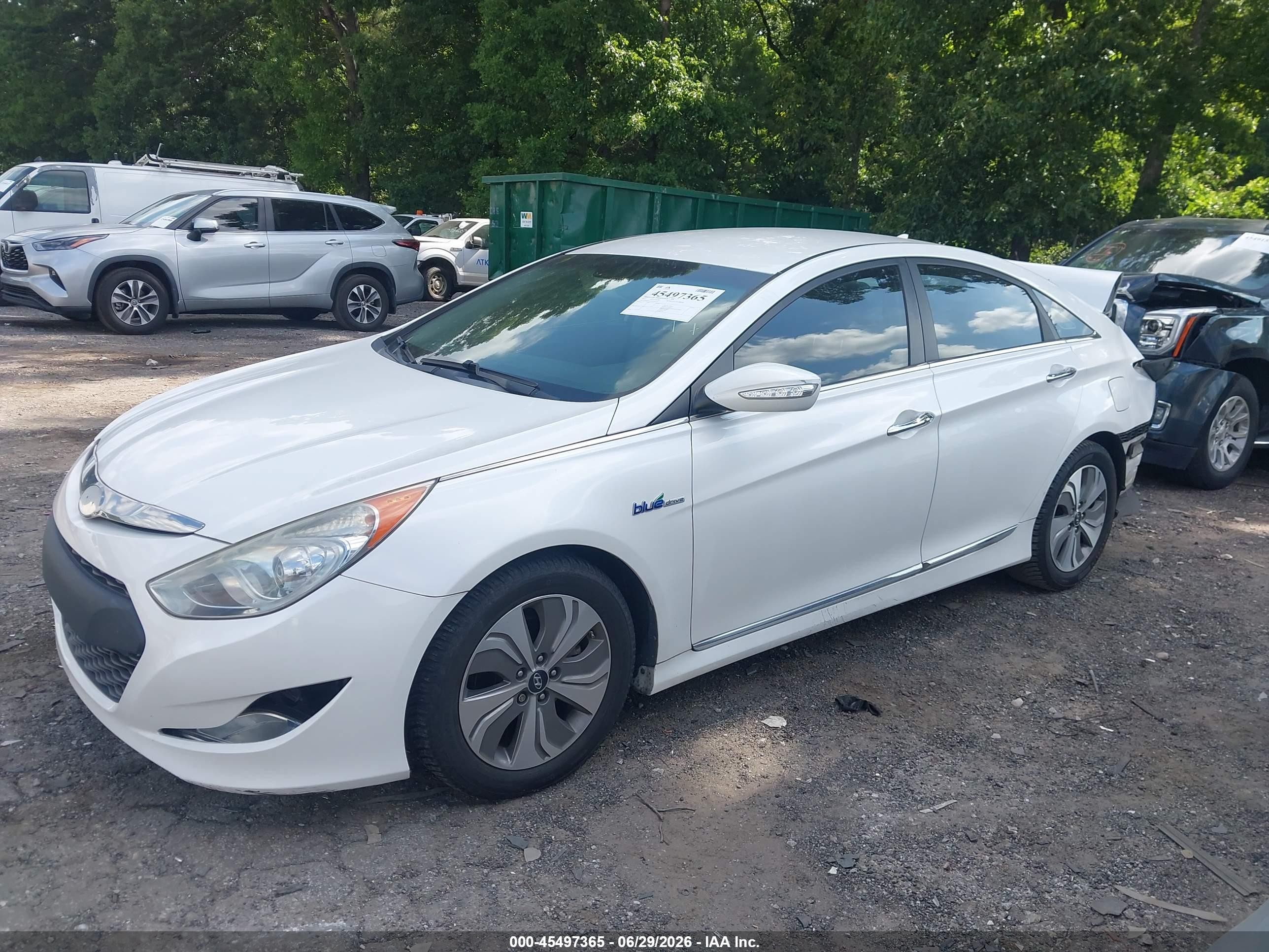 2013 Hyundai Sonata Hybrid Limited White vin: KMHEC4A41DA091653