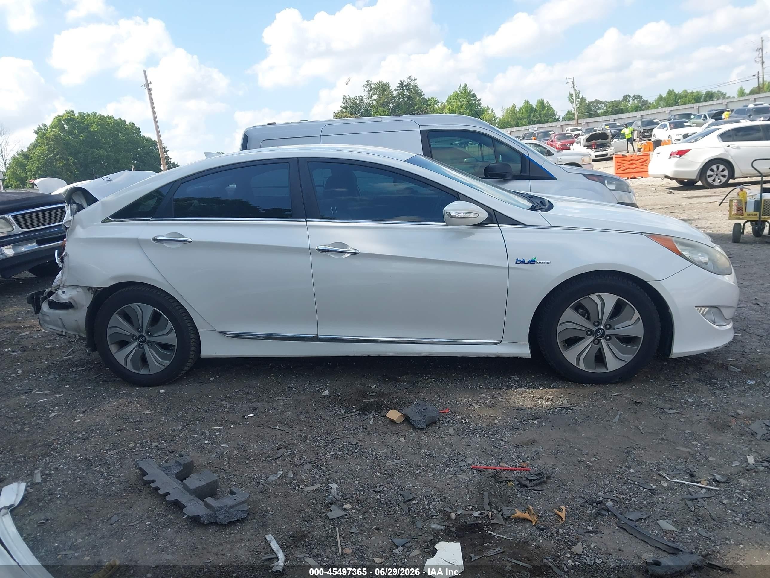 2013 Hyundai Sonata Hybrid Limited White vin: KMHEC4A41DA091653