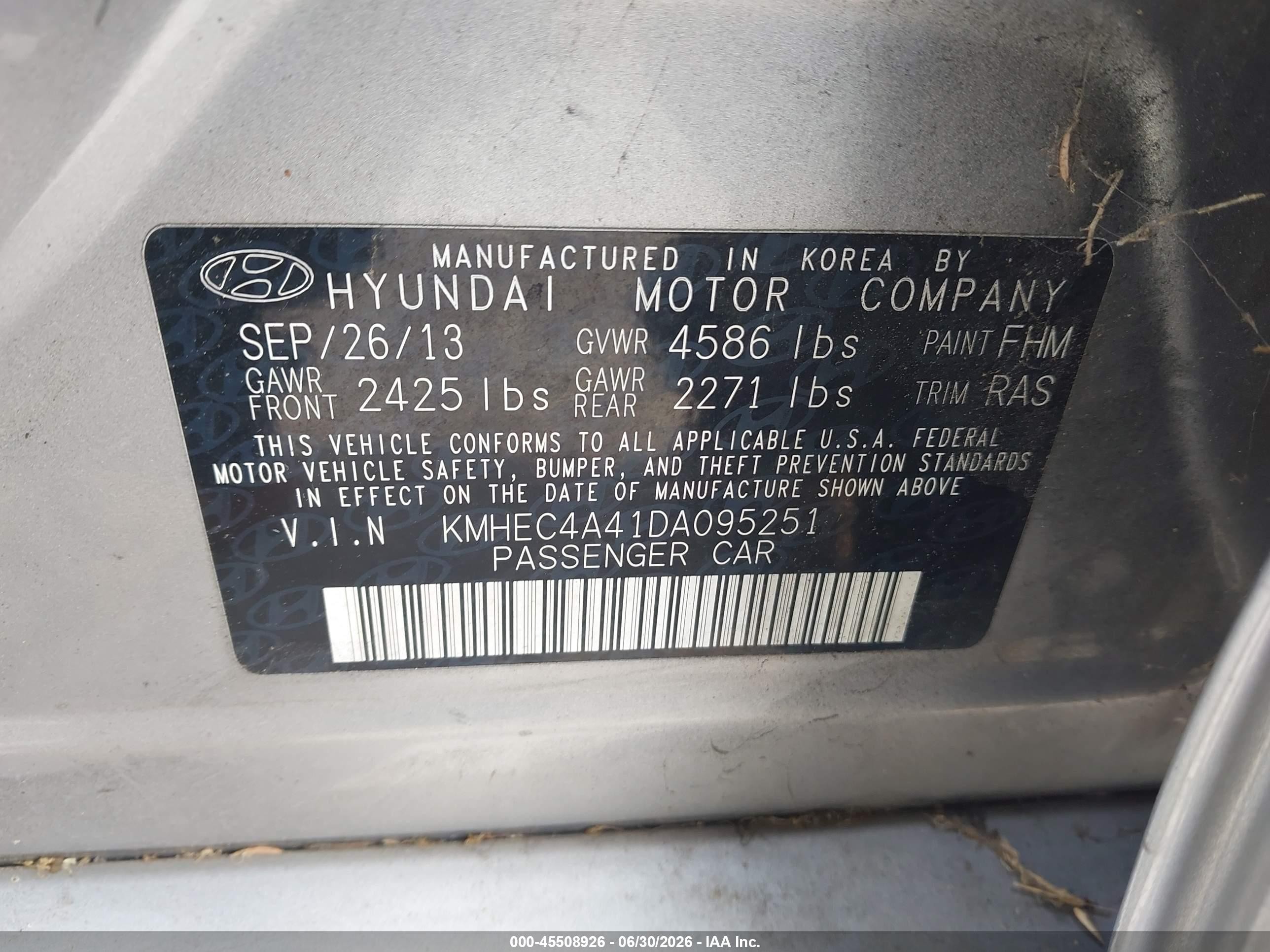 2013 Hyundai Sonata Hybrid Limited Silver vin: KMHEC4A41DA095251