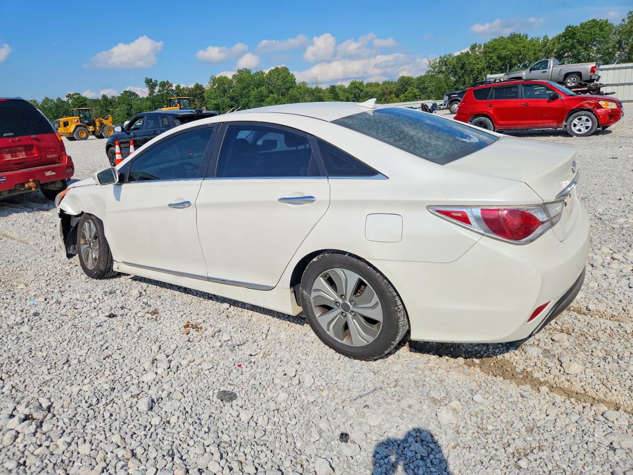 2013 Hyundai Sonata Hybrid White vin: KMHEC4A41DA097565
