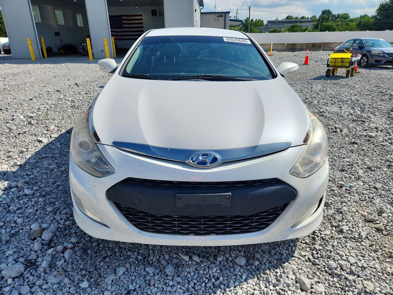 2013 Hyundai Sonata Hybrid White vin: KMHEC4A41DA097565