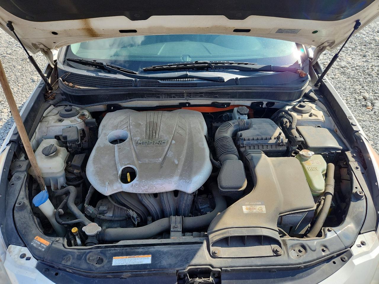 2013 Hyundai Sonata Hybrid White vin: KMHEC4A41DA097565