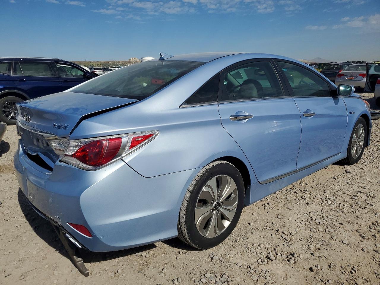 2013 Hyundai Sonata Hybrid Blue vin: KMHEC4A41DA099283