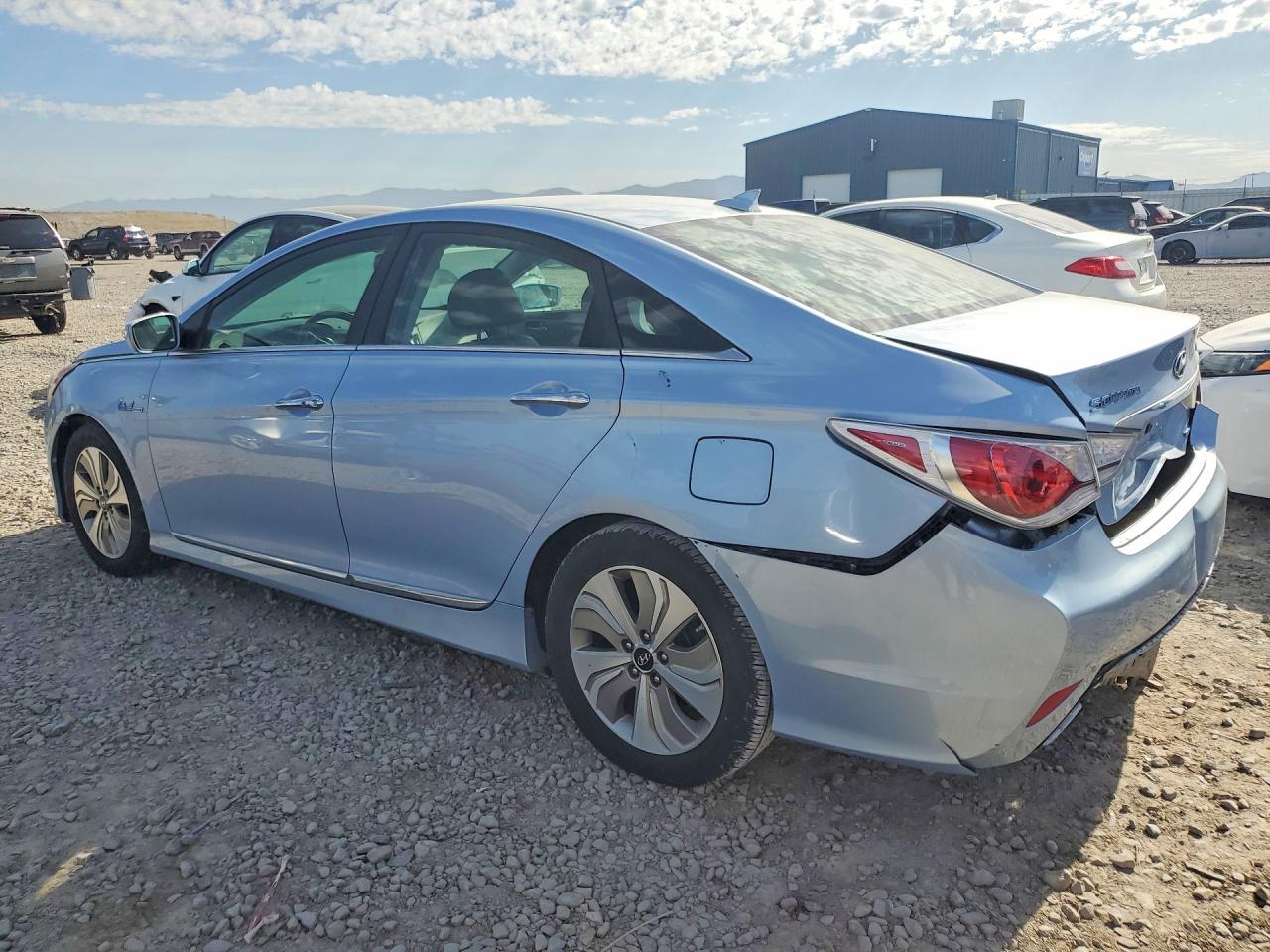 2013 Hyundai Sonata Hybrid Blue vin: KMHEC4A41DA099283