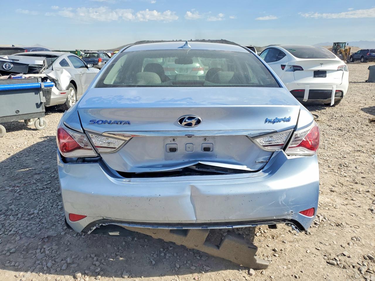 2013 Hyundai Sonata Hybrid Blue vin: KMHEC4A41DA099283