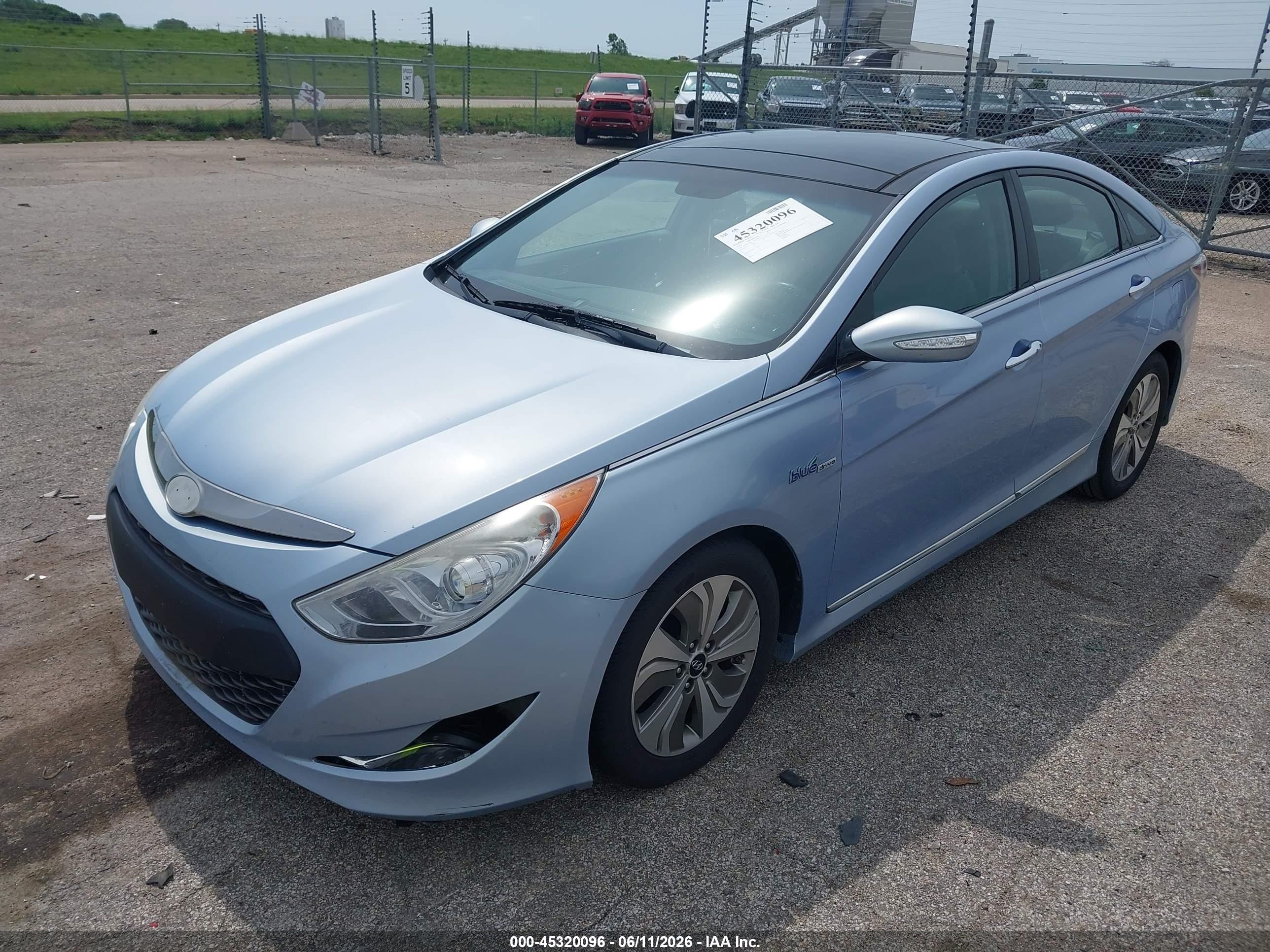 2014 Hyundai Sonata Hybrid Limited Light Blue vin: KMHEC4A41EA104953