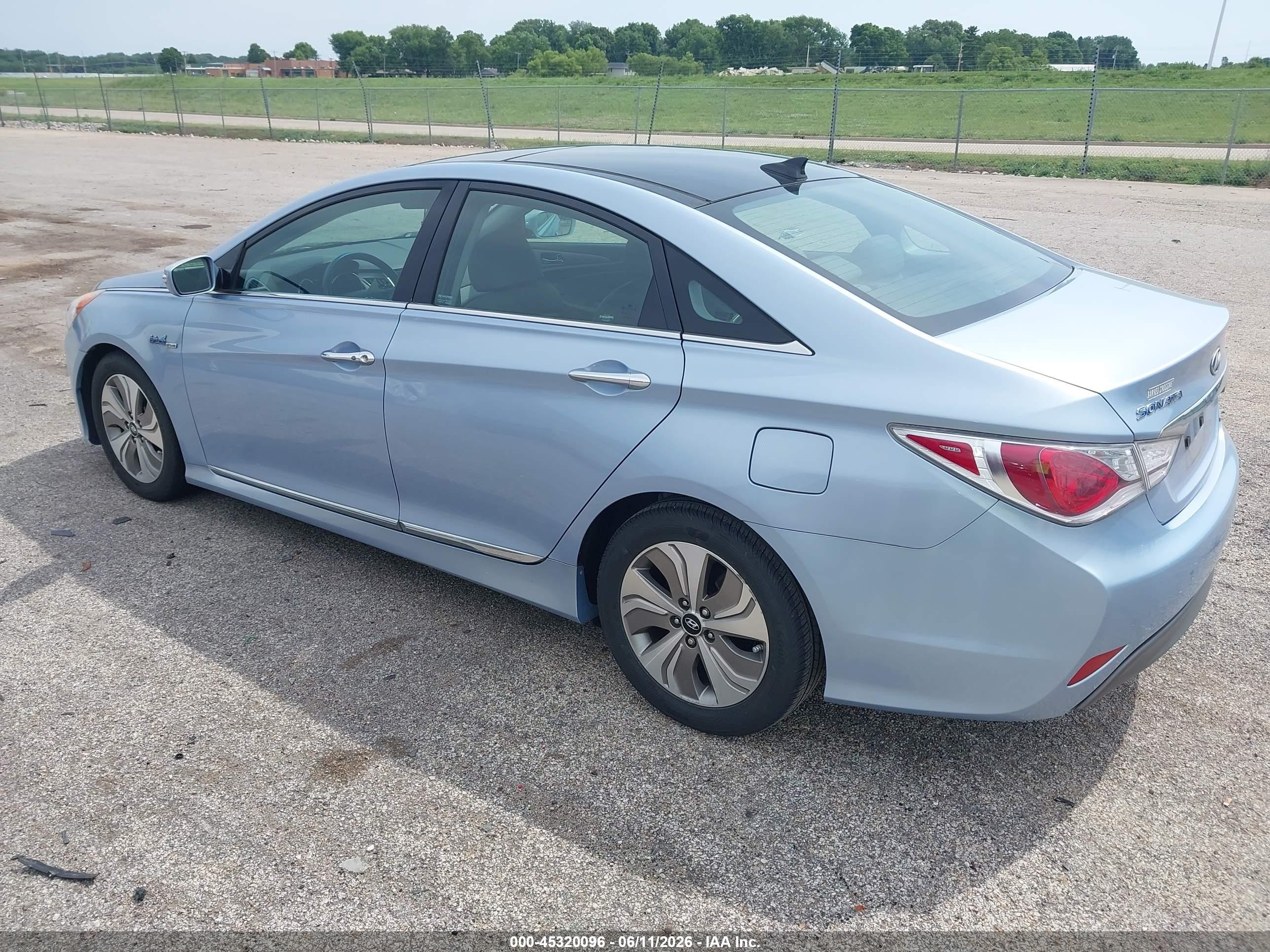 2014 Hyundai Sonata Hybrid Limited Light Blue vin: KMHEC4A41EA104953
