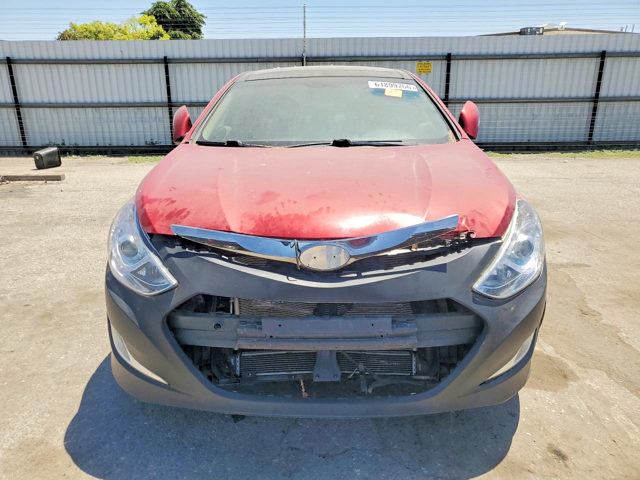 2014 Hyundai Sonata Hybrid Burgundy vin: KMHEC4A41EA111806
