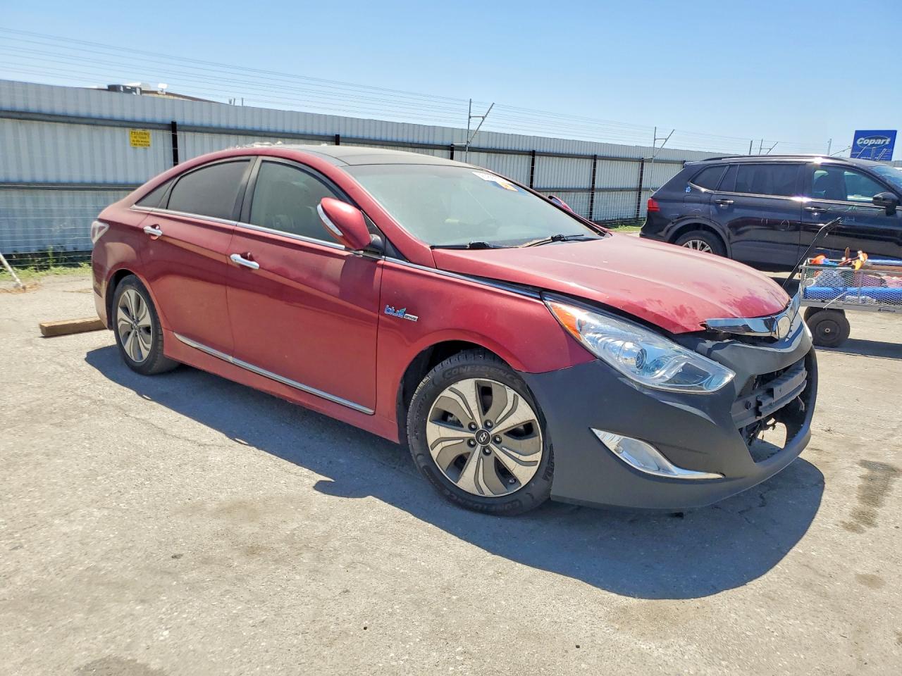 2014 Hyundai Sonata Hybrid Burgundy vin: KMHEC4A41EA111806