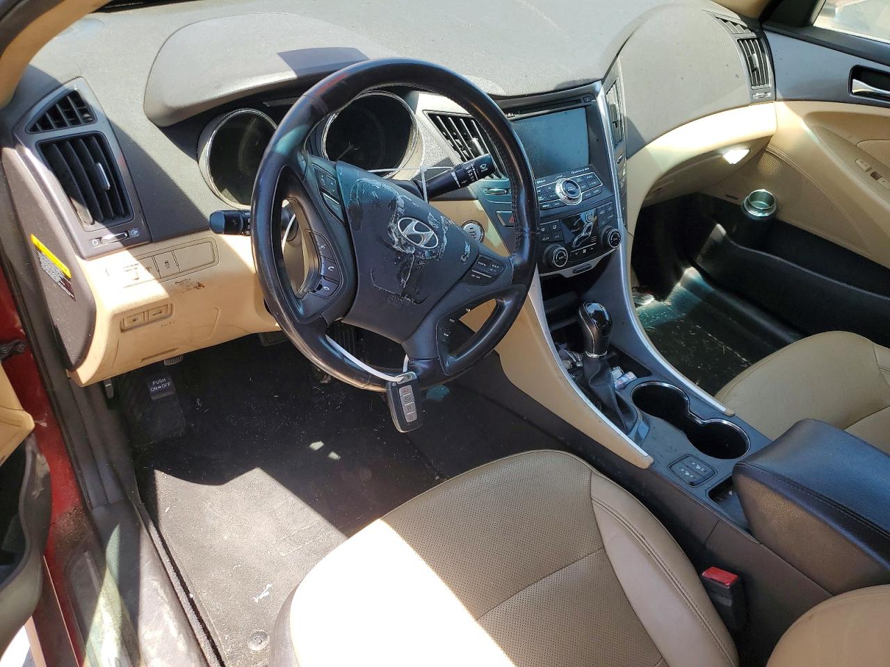 2014 Hyundai Sonata Hybrid Burgundy vin: KMHEC4A41EA111806