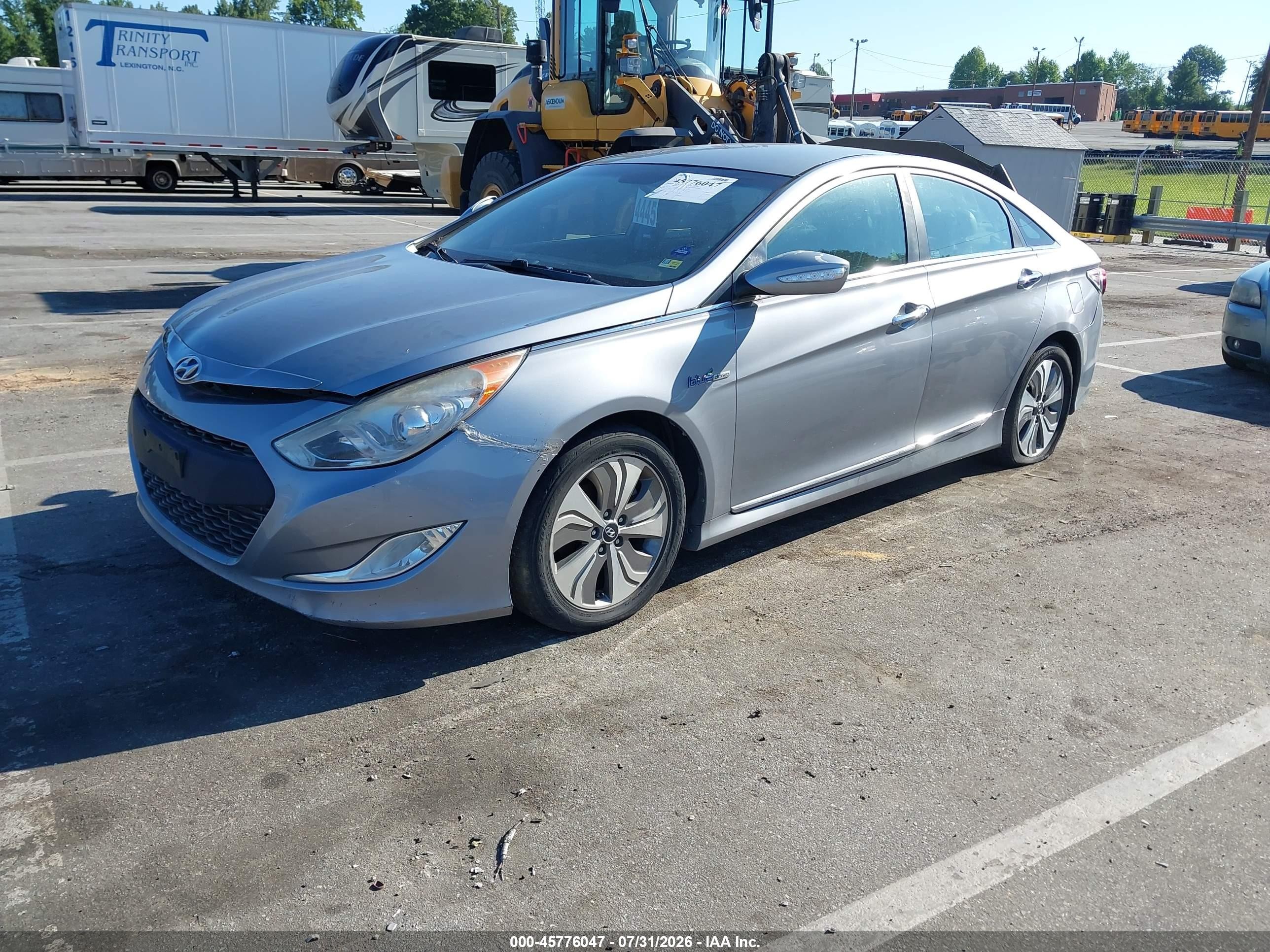 2014 Hyundai Sonata Hybrid Limited Gray vin: KMHEC4A41EA112583