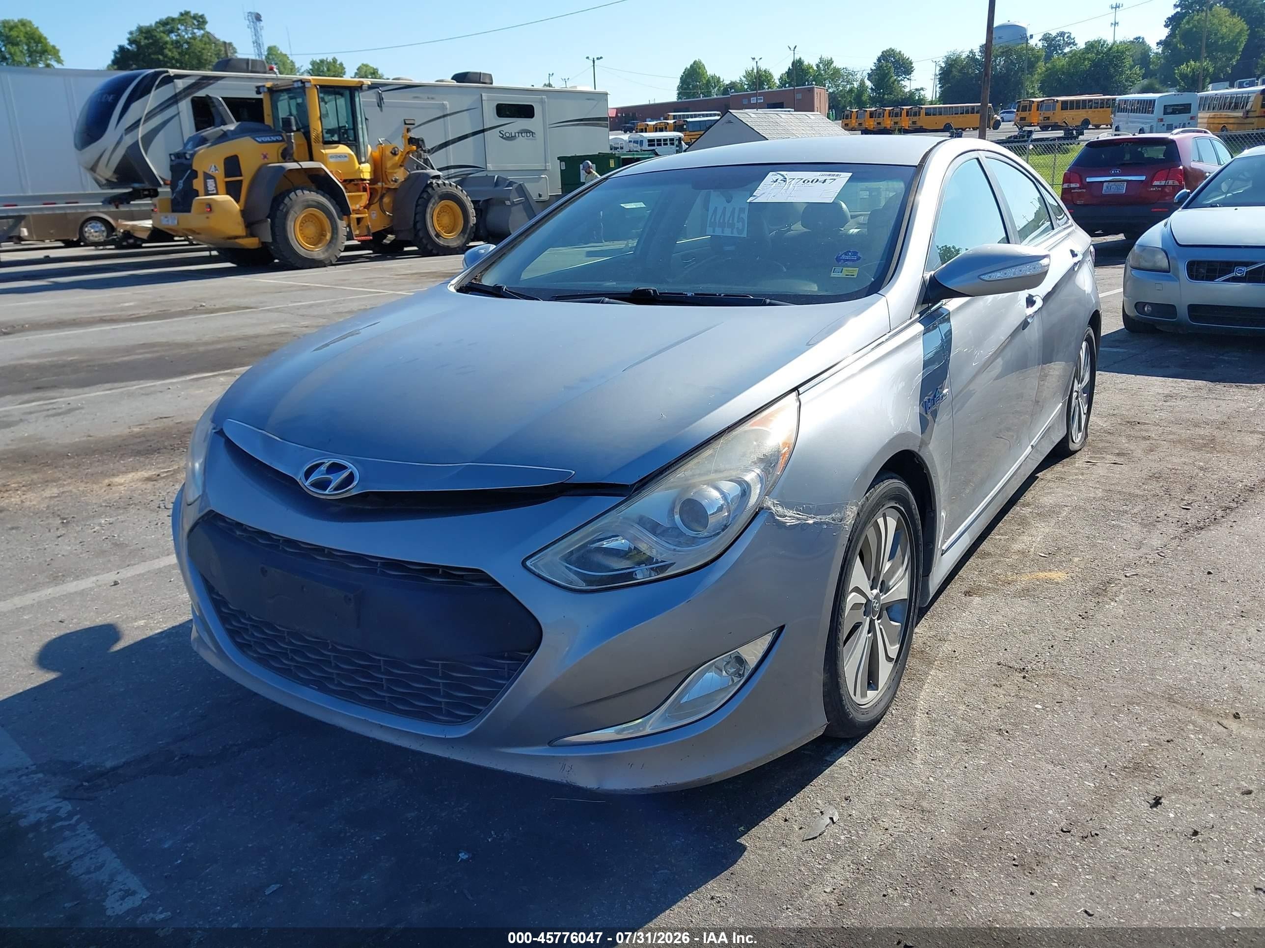 2014 Hyundai Sonata Hybrid Limited Gray vin: KMHEC4A41EA112583