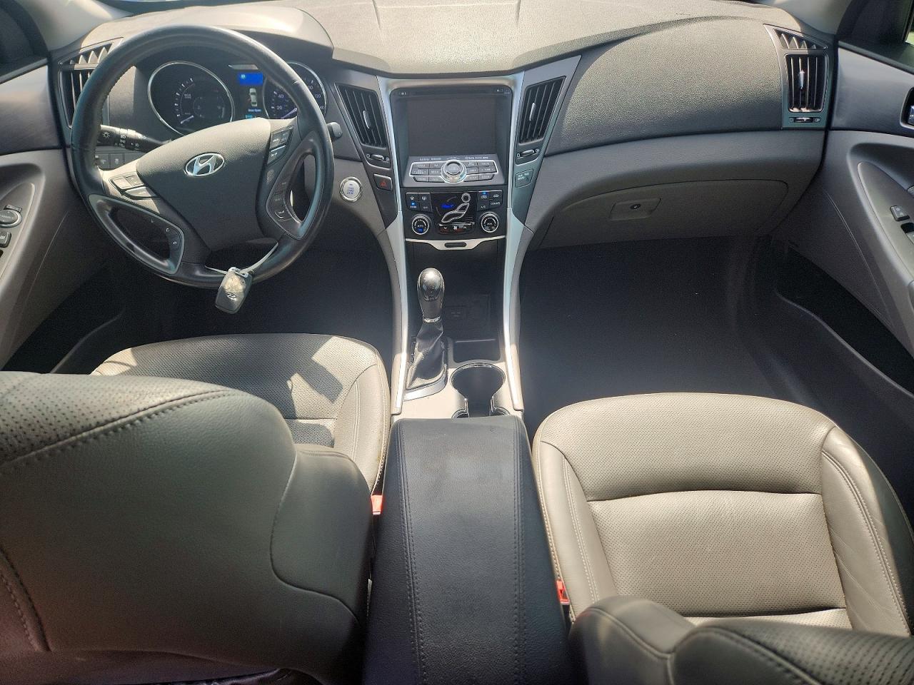 2015 Hyundai Sonata Hybrid Limited Blue vin: KMHEC4A41FA120023