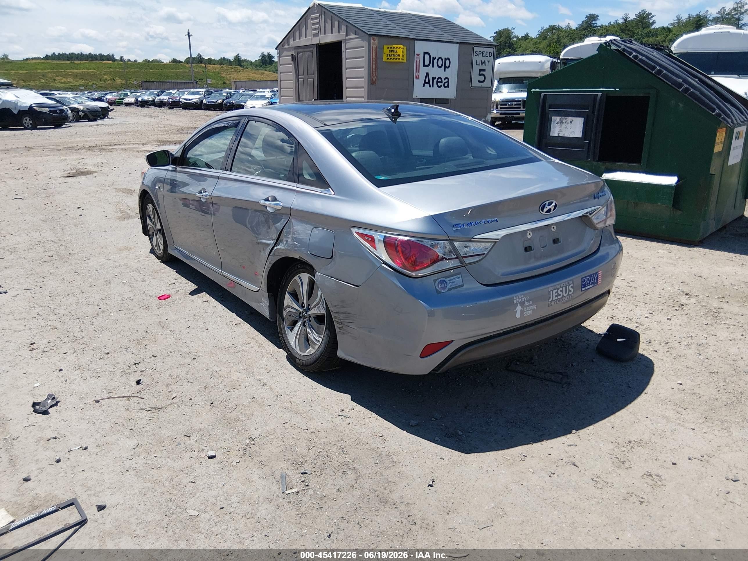 2015 Hyundai Sonata Hybrid Limited Серебряный vin: KMHEC4A41FA126422