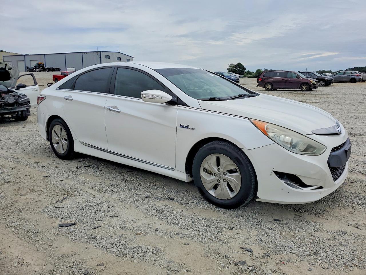 2015 Hyundai Sonata Hybrid Base White vin: KMHEC4A41FA126534