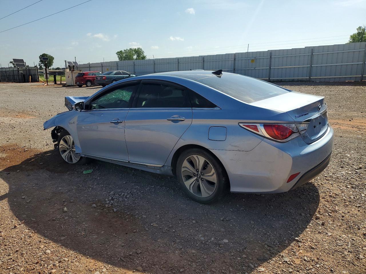 2015 Hyundai Sonata Hybrid Limited Blue vin: KMHEC4A41FA129708
