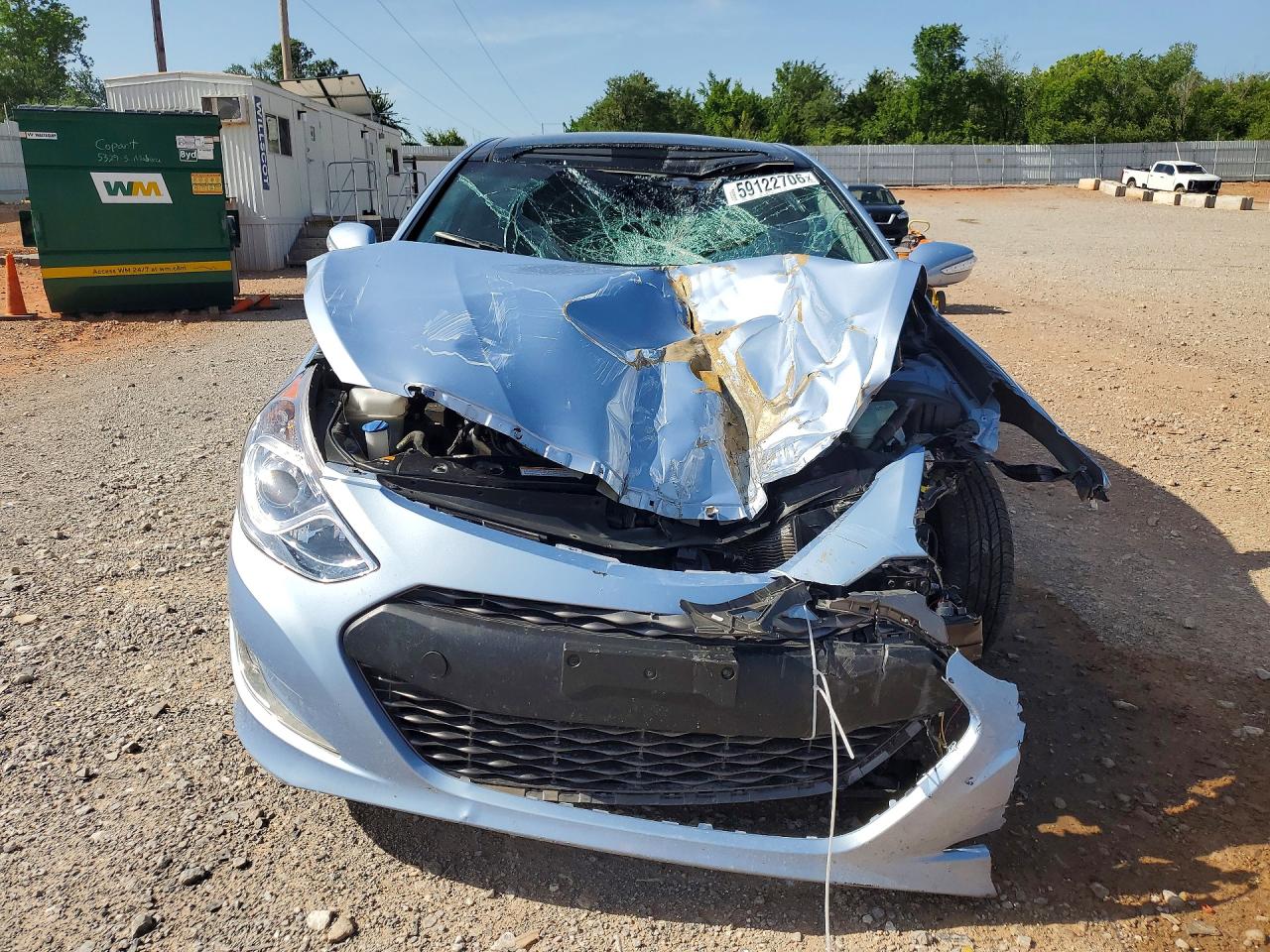 2015 Hyundai Sonata Hybrid Limited Blue vin: KMHEC4A41FA129708