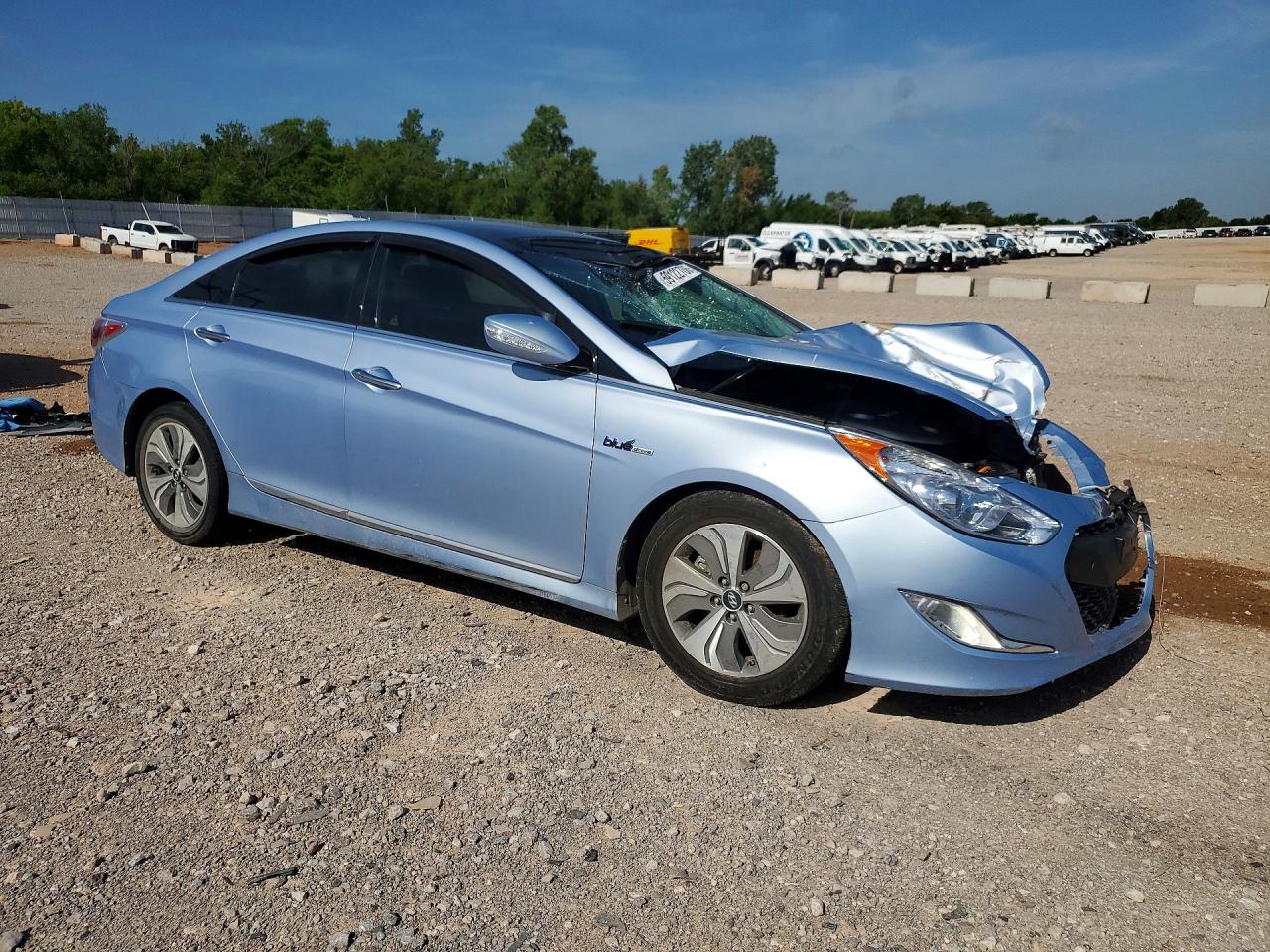 2015 Hyundai Sonata Hybrid Limited Blue vin: KMHEC4A41FA129708