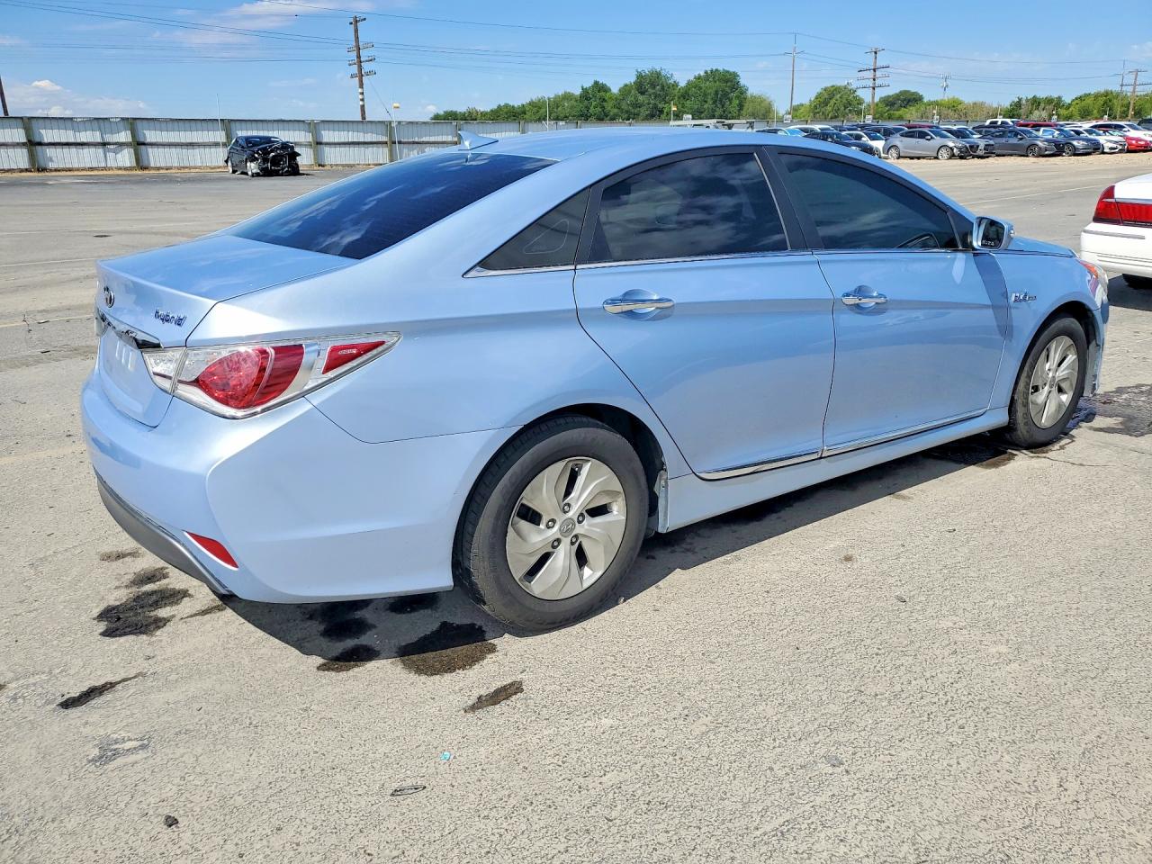2015 Hyundai Sonata Hybrid Base Blue vin: KMHEC4A41FA134908