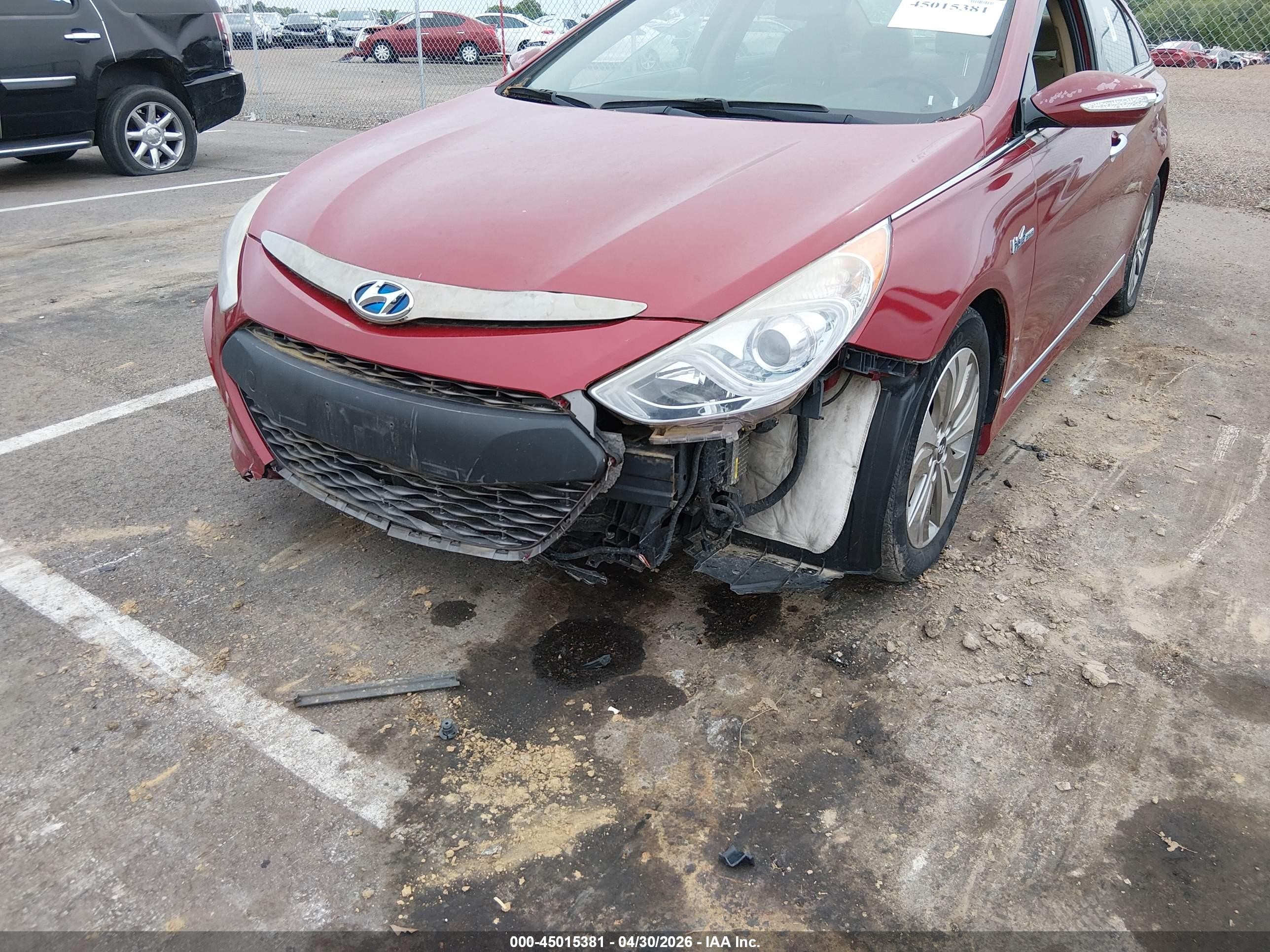 2015 Hyundai Sonata Hybrid Limited Red vin: KMHEC4A41FA135749