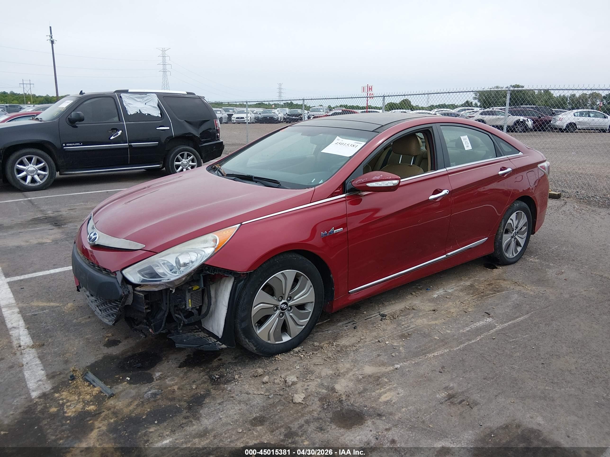 2015 Hyundai Sonata Hybrid Limited Red vin: KMHEC4A41FA135749