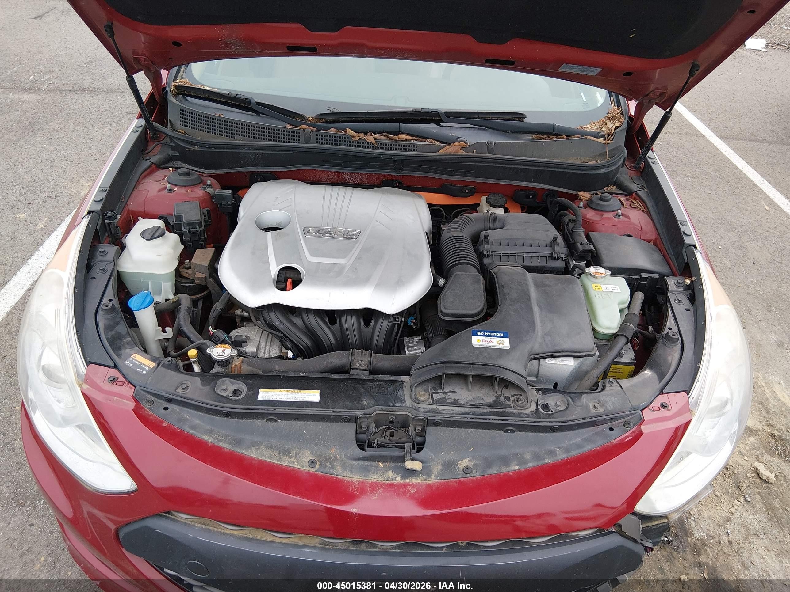 2015 Hyundai Sonata Hybrid Limited Red vin: KMHEC4A41FA135749