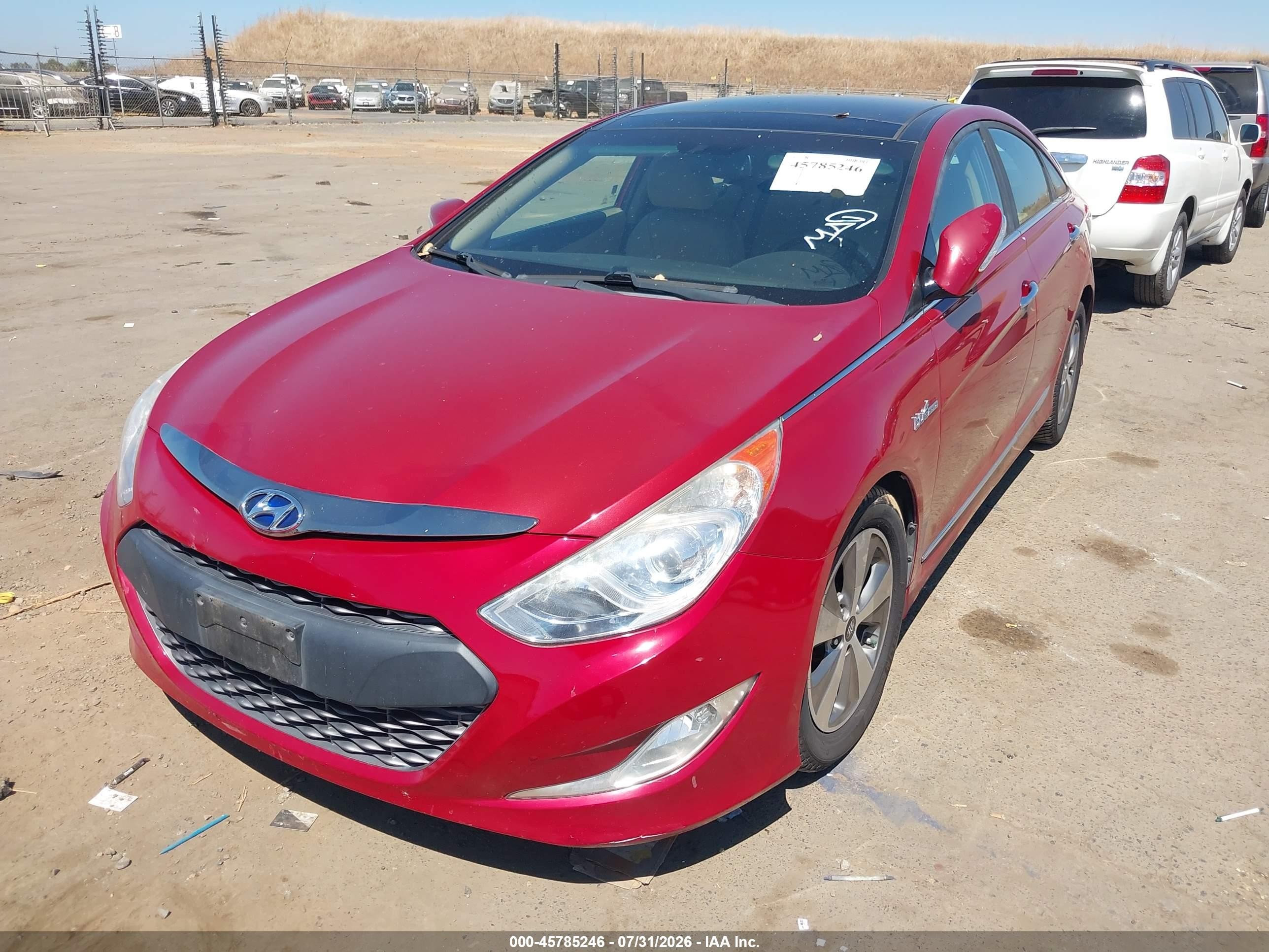 2012 Hyundai Sonata Hybrid   Red vin: KMHEC4A42CA023540