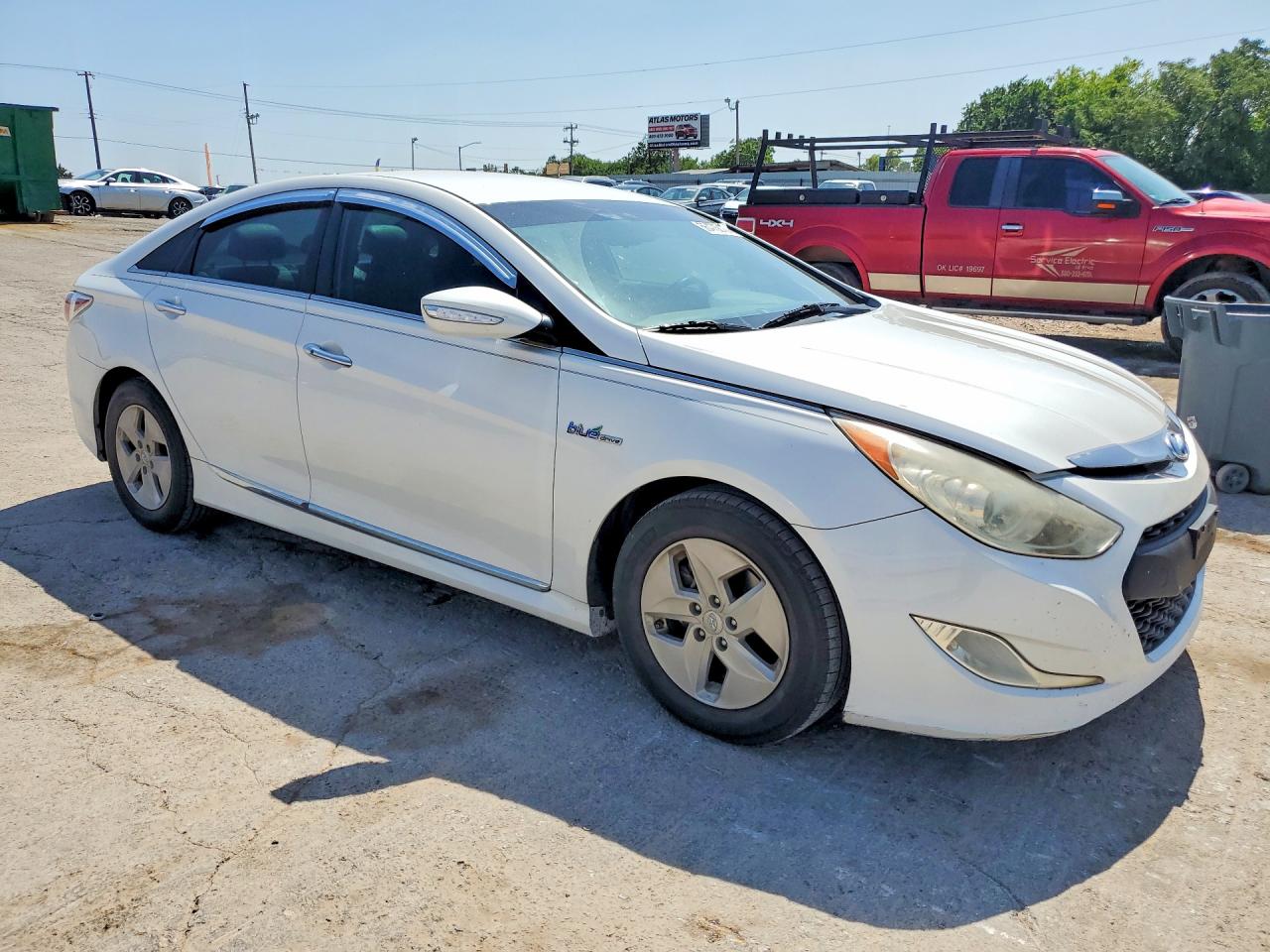 2012 Hyundai Sonata Hybrid White vin: KMHEC4A42CA024705