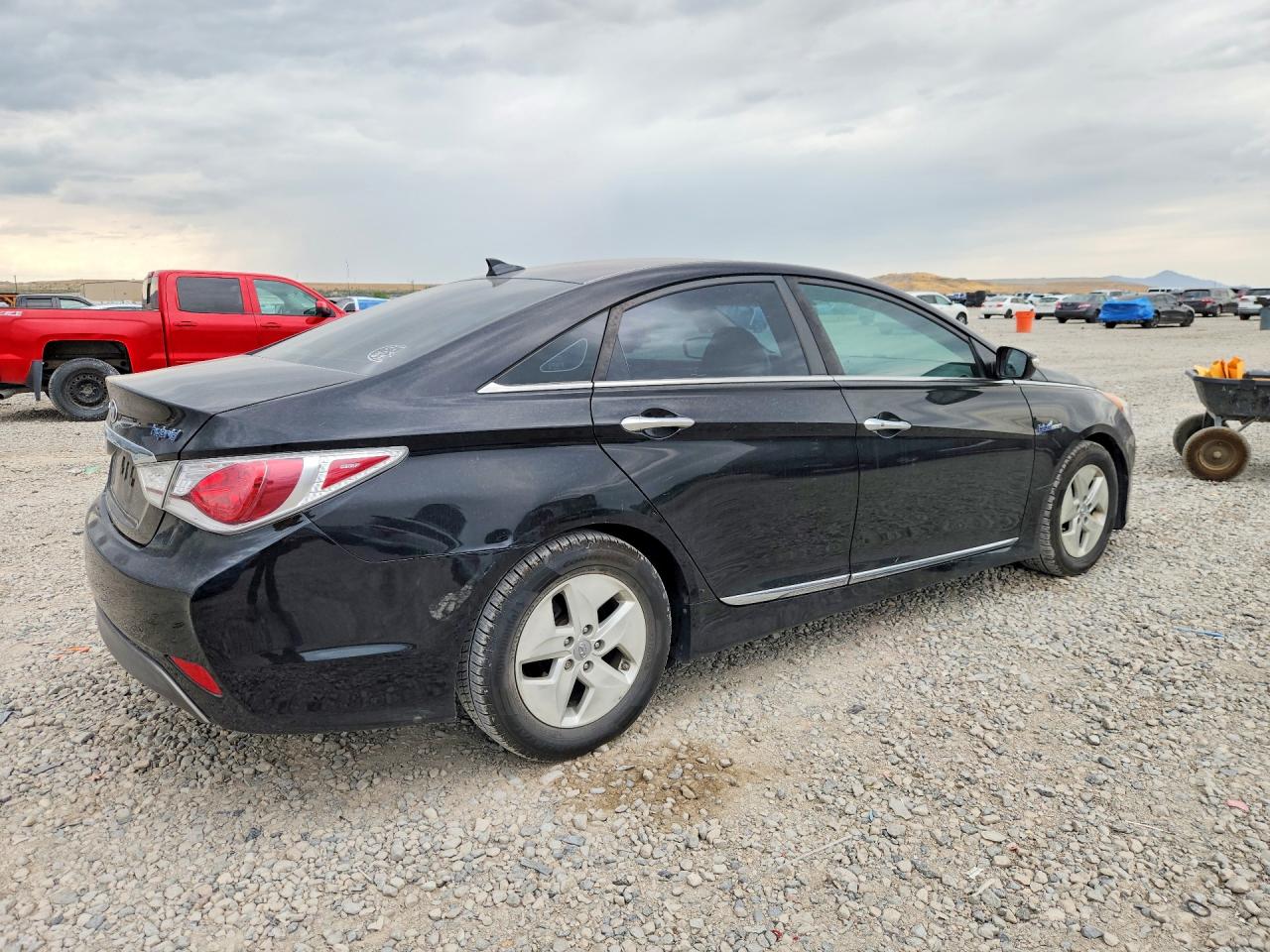 2012 Hyundai Sonata Hybrid Black vin: KMHEC4A42CA028592