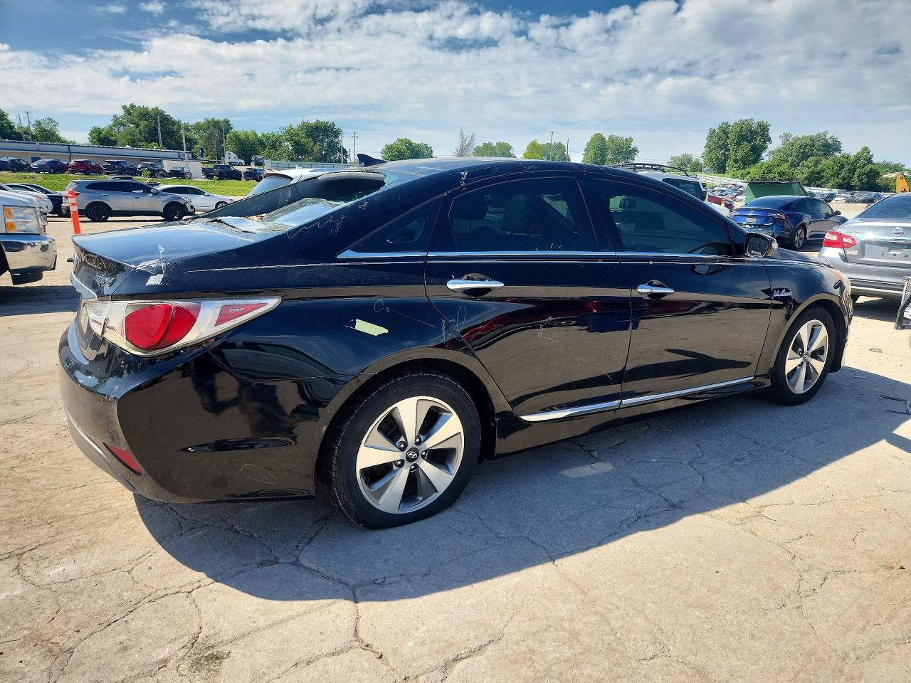 2012 Hyundai Sonata Hybrid Black vin: KMHEC4A42CA047398