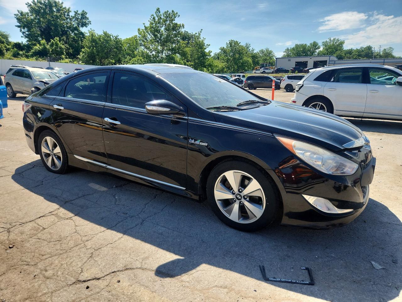 2012 Hyundai Sonata Hybrid Black vin: KMHEC4A42CA047398
