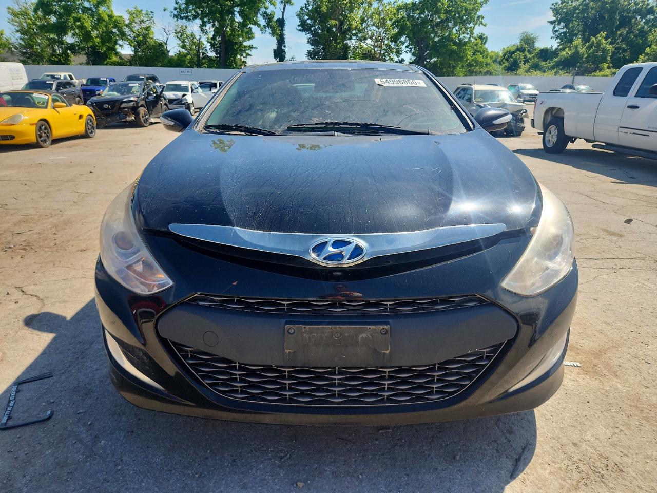 2012 Hyundai Sonata Hybrid Black vin: KMHEC4A42CA047398
