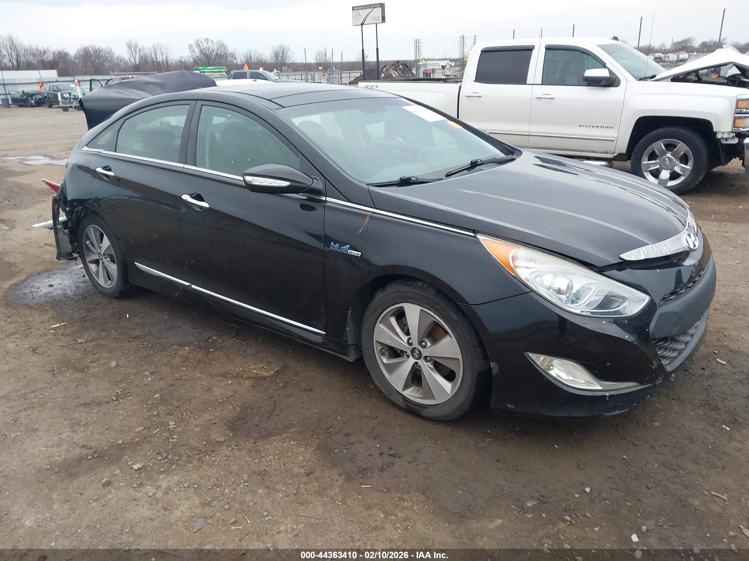 2012 Hyundai Sonata Hybrid   Black vin: KMHEC4A42CA054691