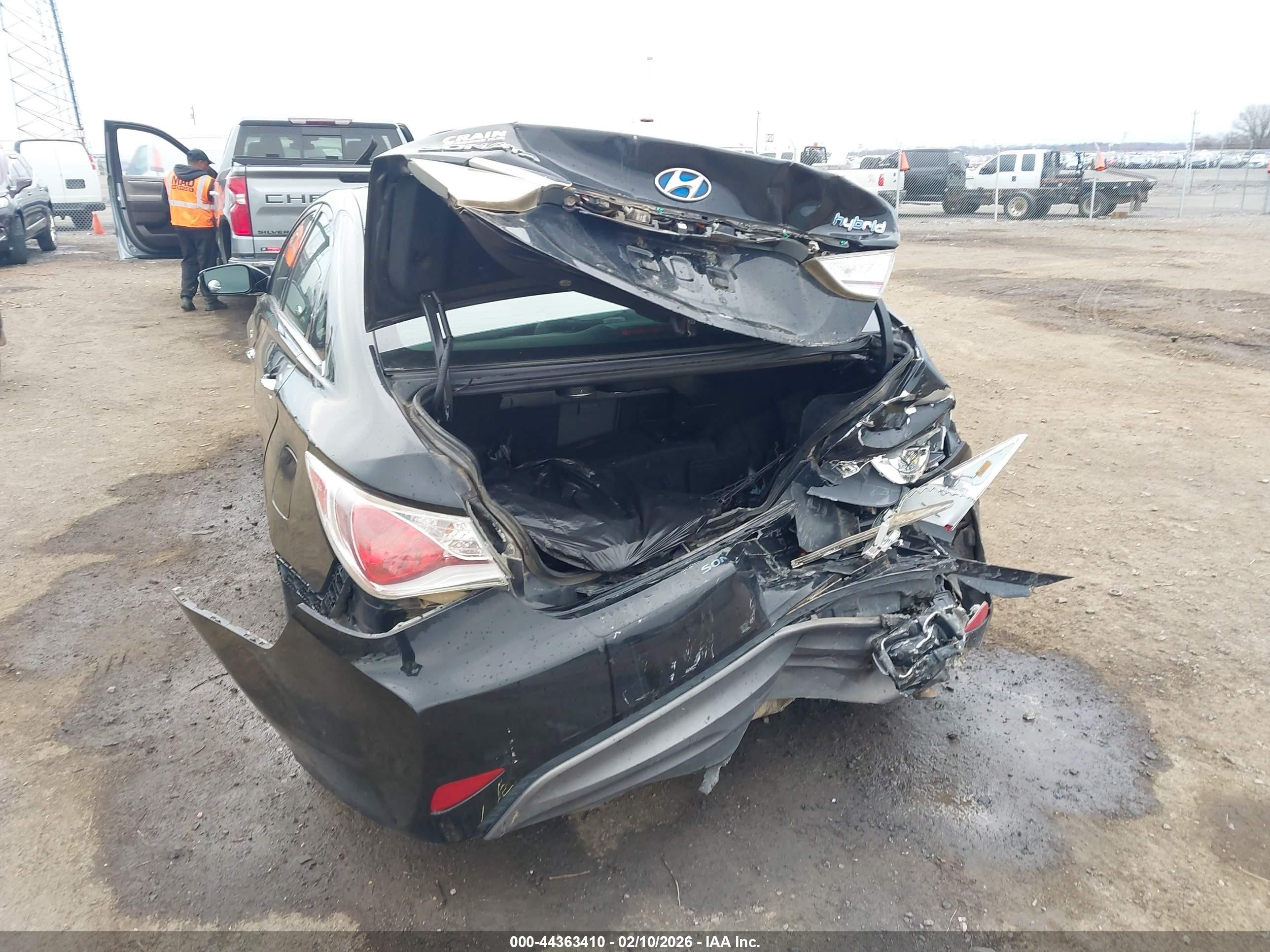 2012 Hyundai Sonata Hybrid   Black vin: KMHEC4A42CA054691