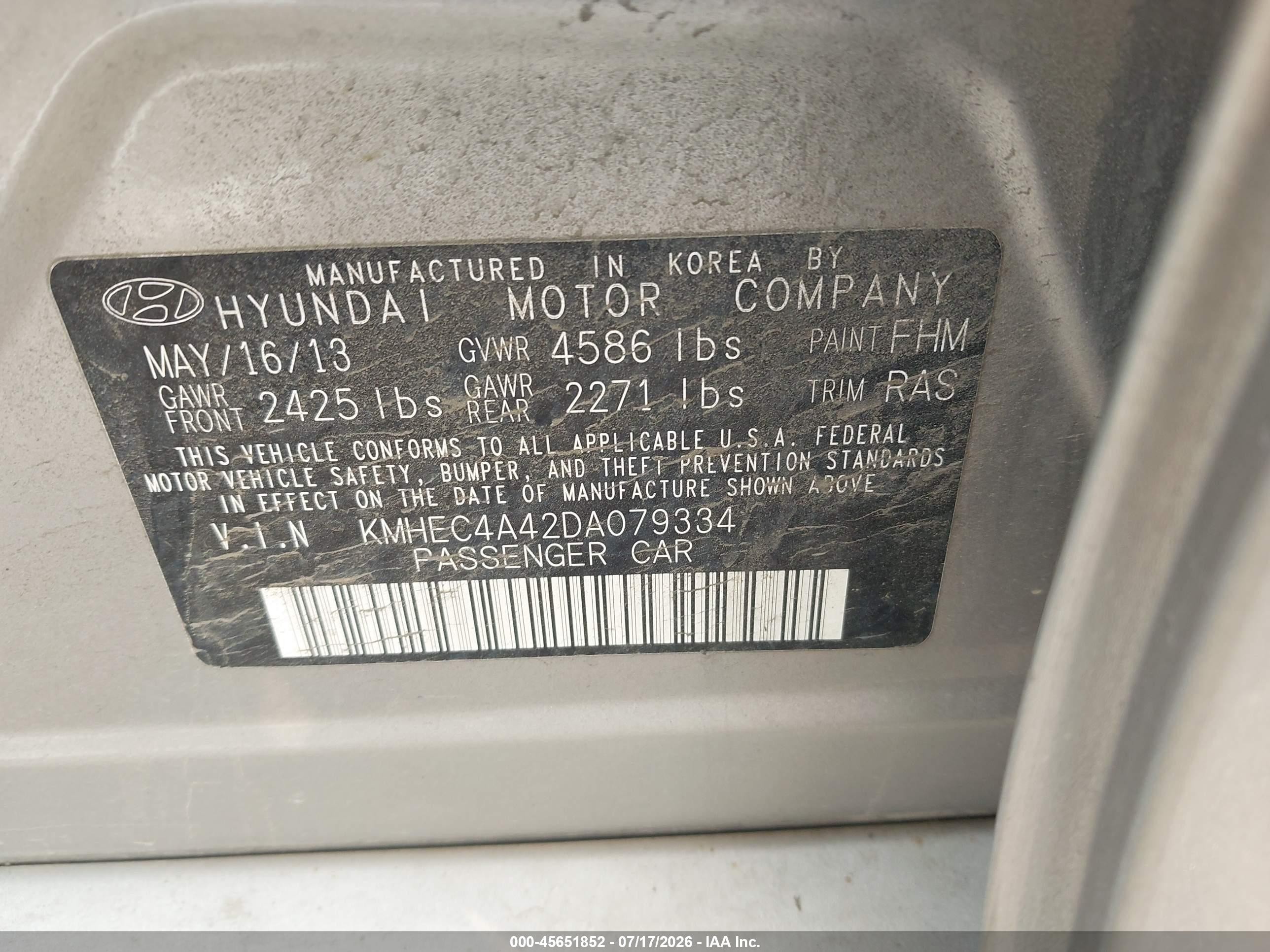 2013 Hyundai Sonata Hybrid Limited Silver vin: KMHEC4A42DA079334