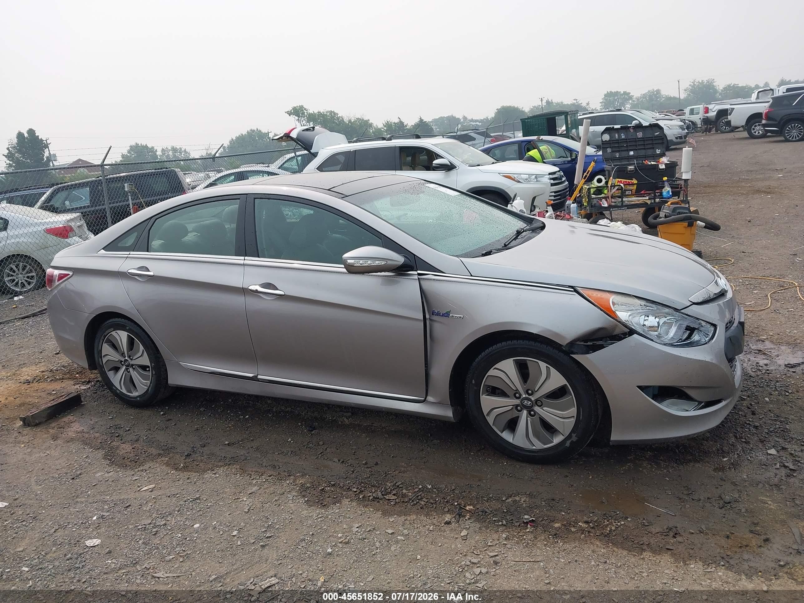 2013 Hyundai Sonata Hybrid Limited Silver vin: KMHEC4A42DA079334